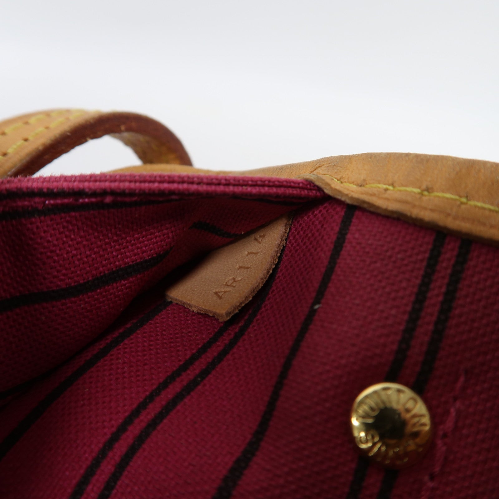 LOUIS VUITTON Monogram Neverfull PM金扣肩背袋啡色