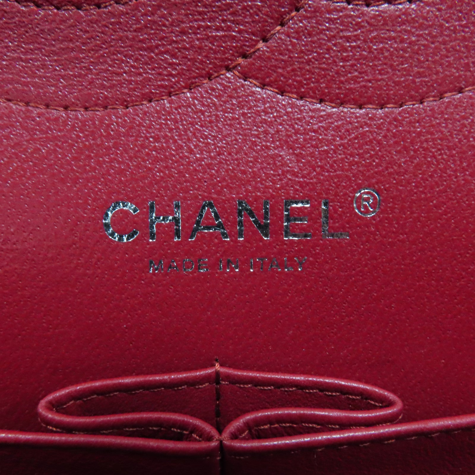 CHANEL 【激減優惠】菱格牛皮皮革Classic Jumbo銀扣鏈帶肩背袋紅色