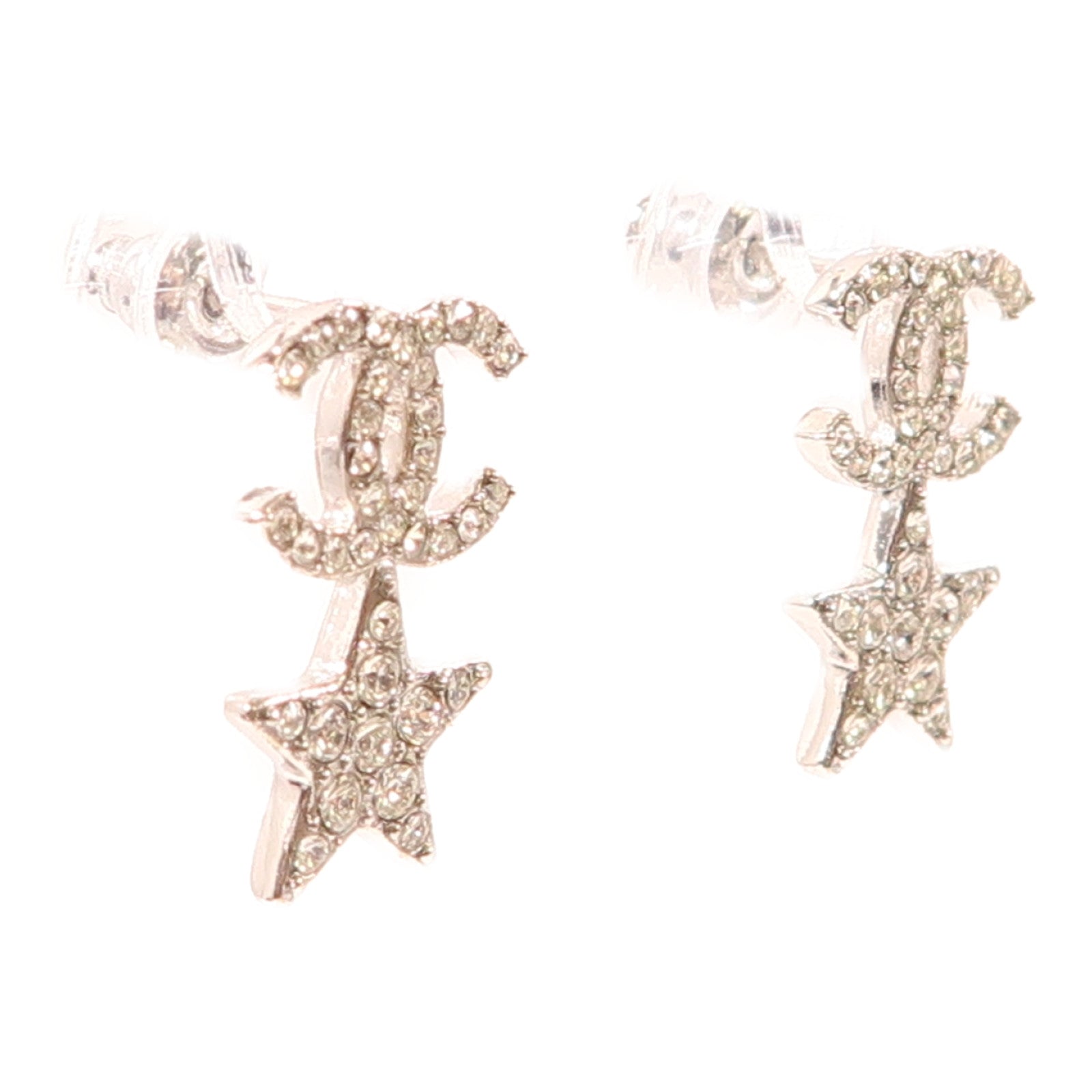 CHANEL 金屬Earrings耳環銀色