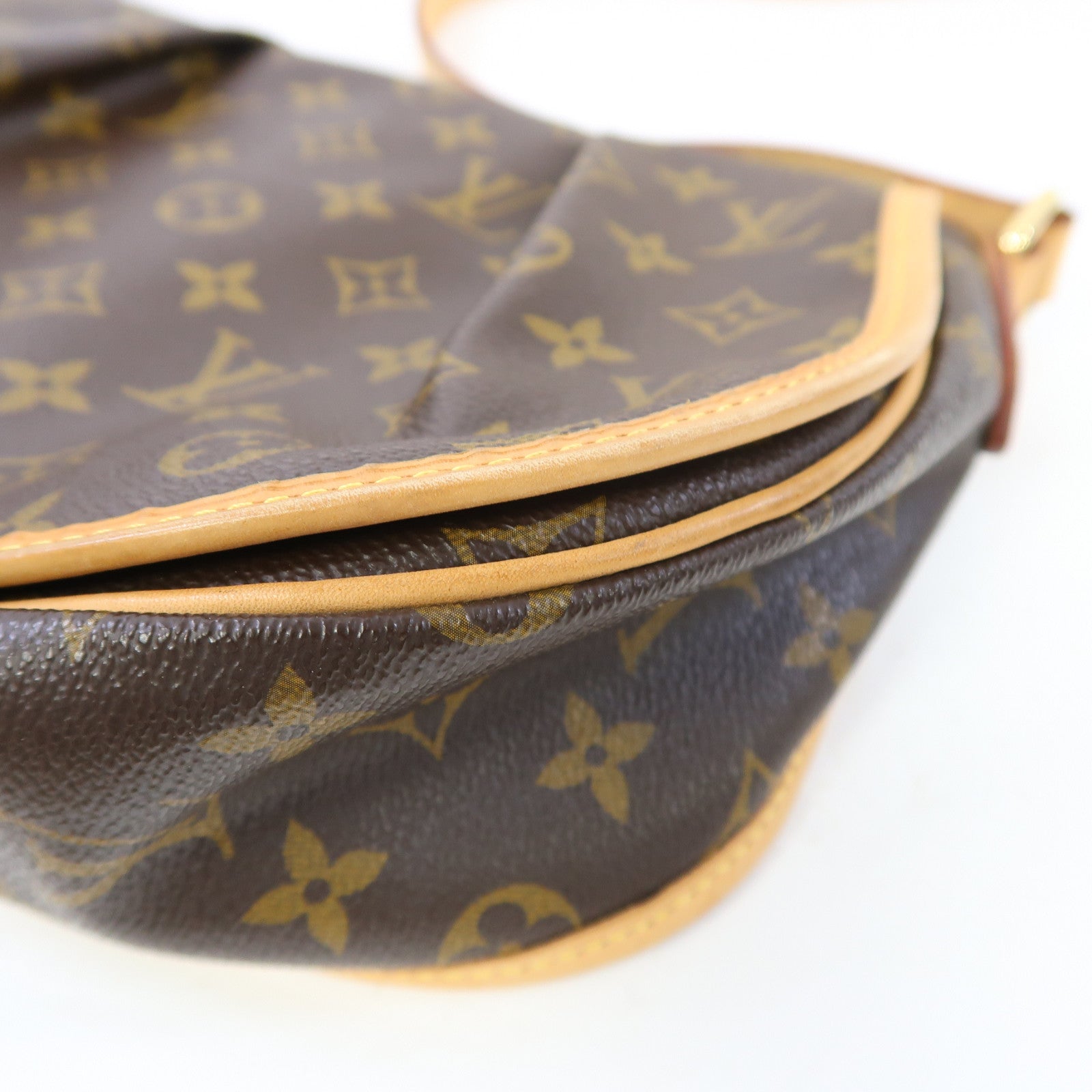 LOUIS VUITTON Monogram Menilmontant PM金扣肩背袋啡色