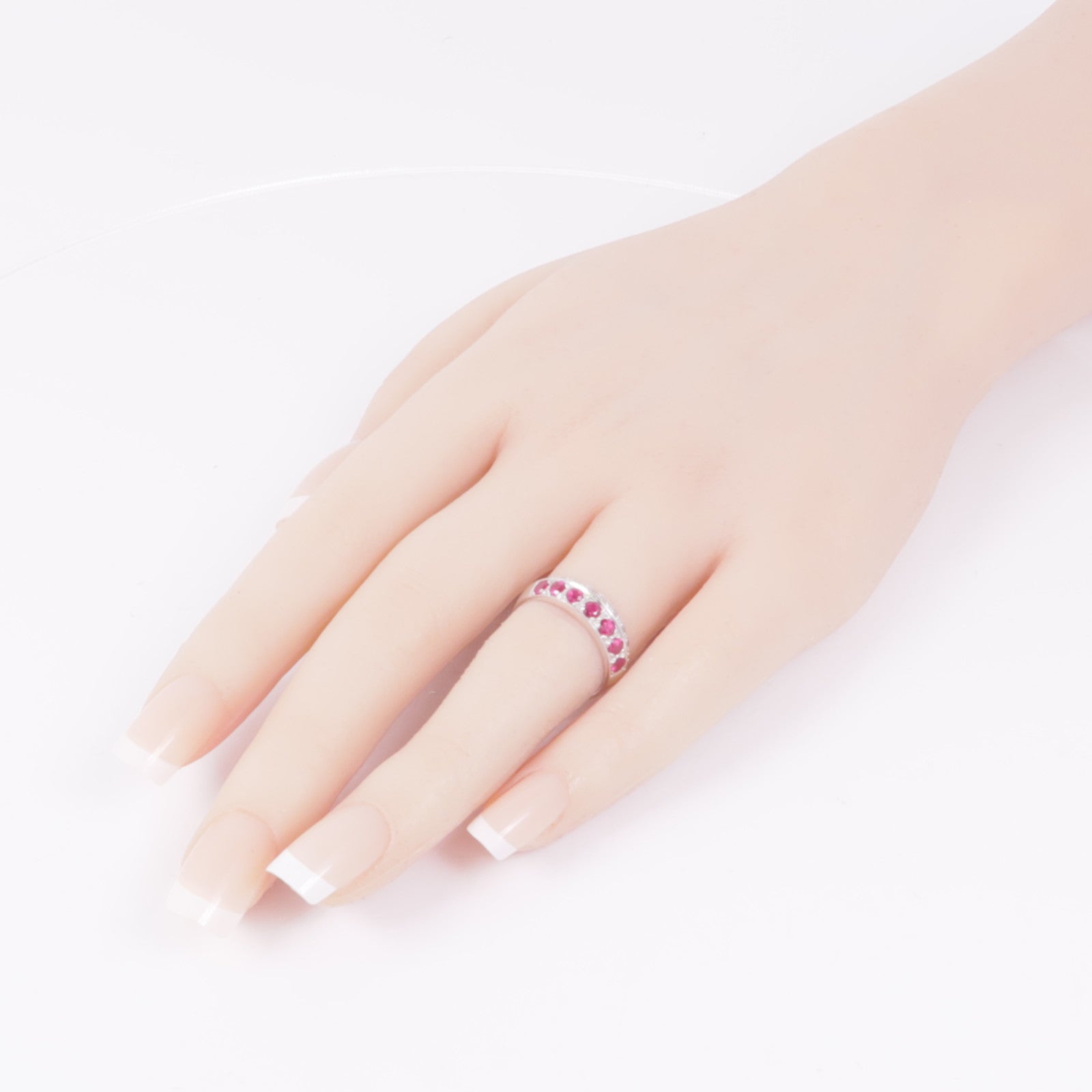 JEWELRY 18K白金Ruby/Diamond Ring紅寶石/鑽石戒指US#6