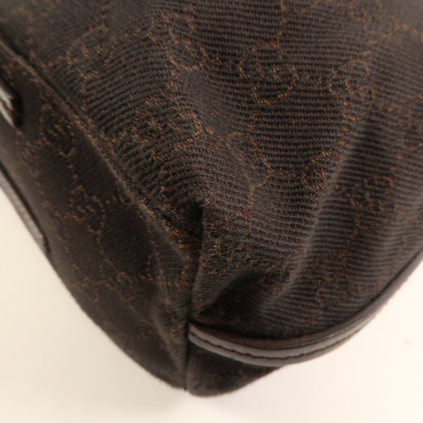 GUCCI GG Tote Bag Shoulder Bag 101841 Canvas Brown