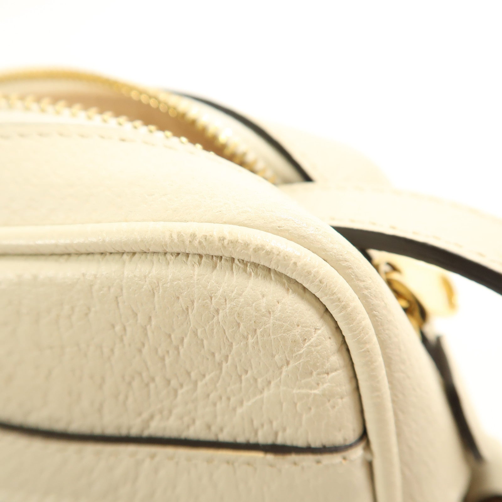 GUCCI 【激減優惠】牛皮皮革Ophidia Mini金扣肩背袋白色