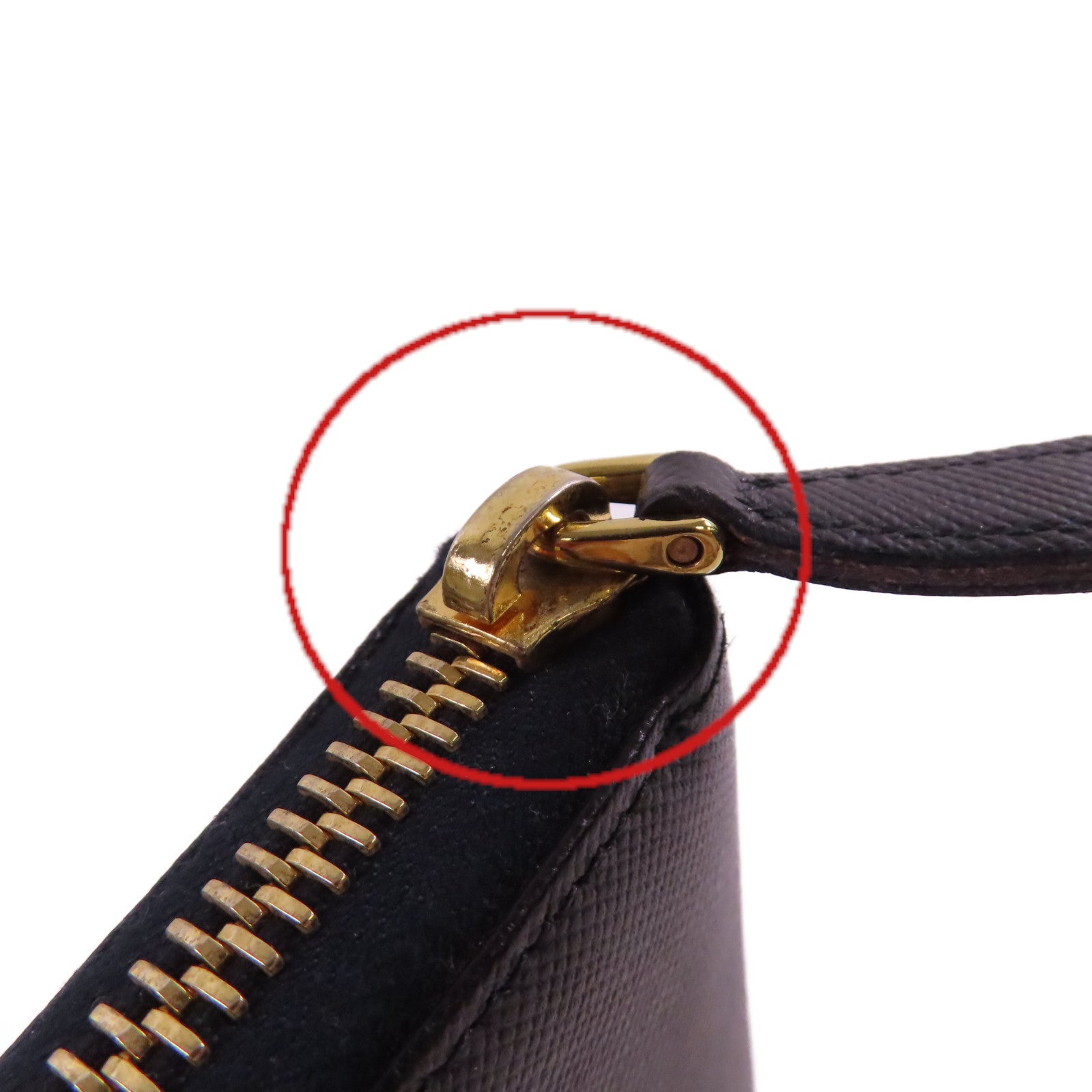 PRADA Saffiano皮革Zip Around Long Wallet金扣拉鏈長錢包啡色