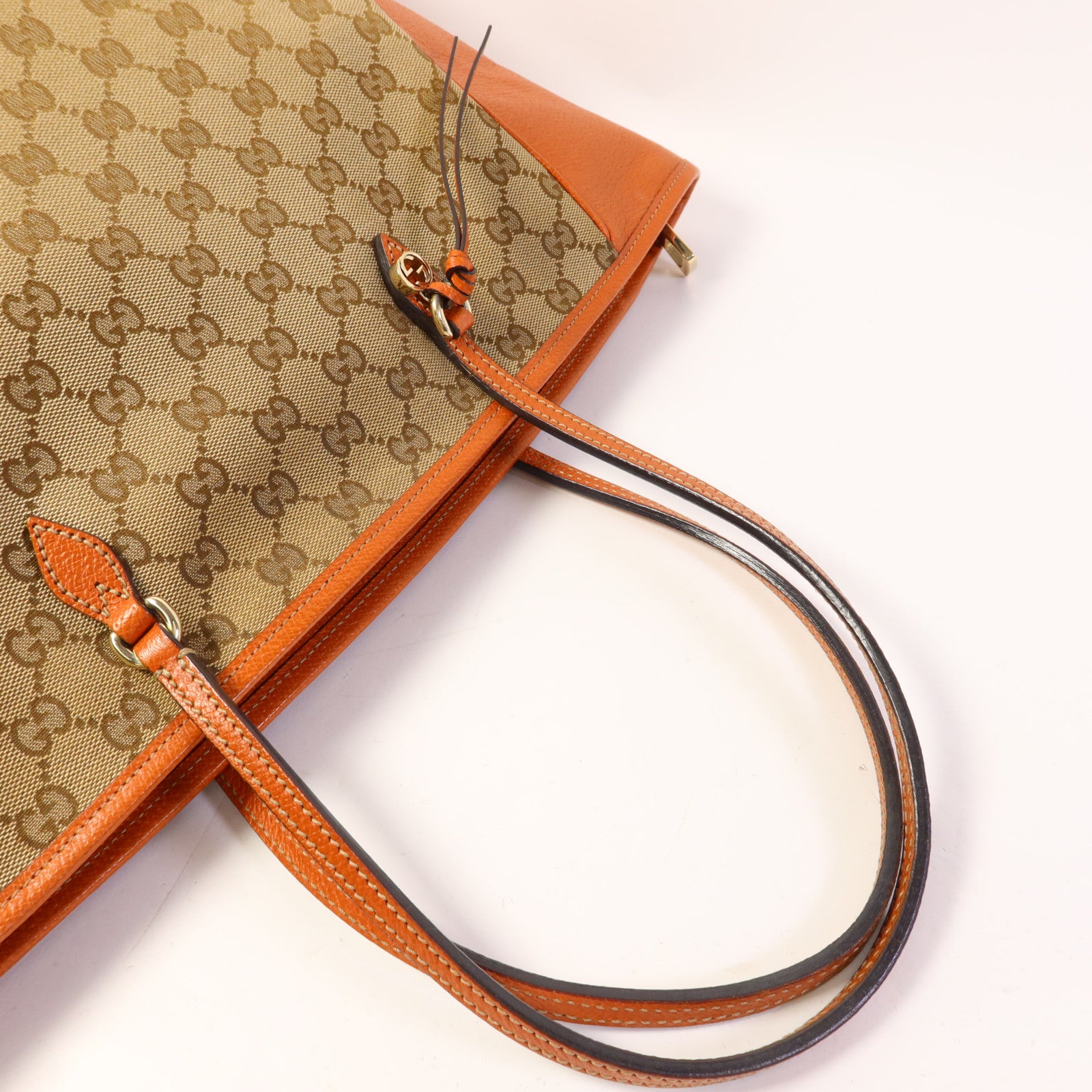 GUCCI 帆布Bree Tote Bag金扣手挽袋