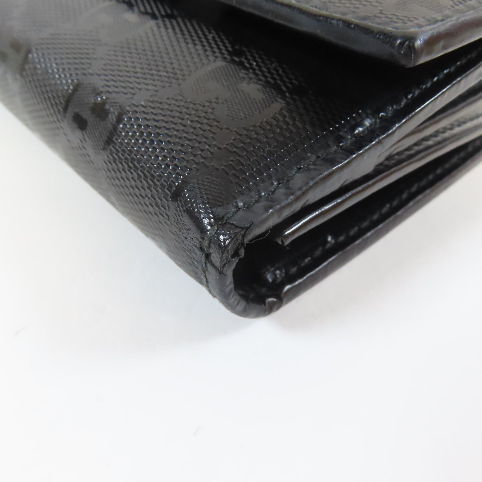 GUCCI 塗層帆布Long Bifold Wallet銀扣長錢包黑色
