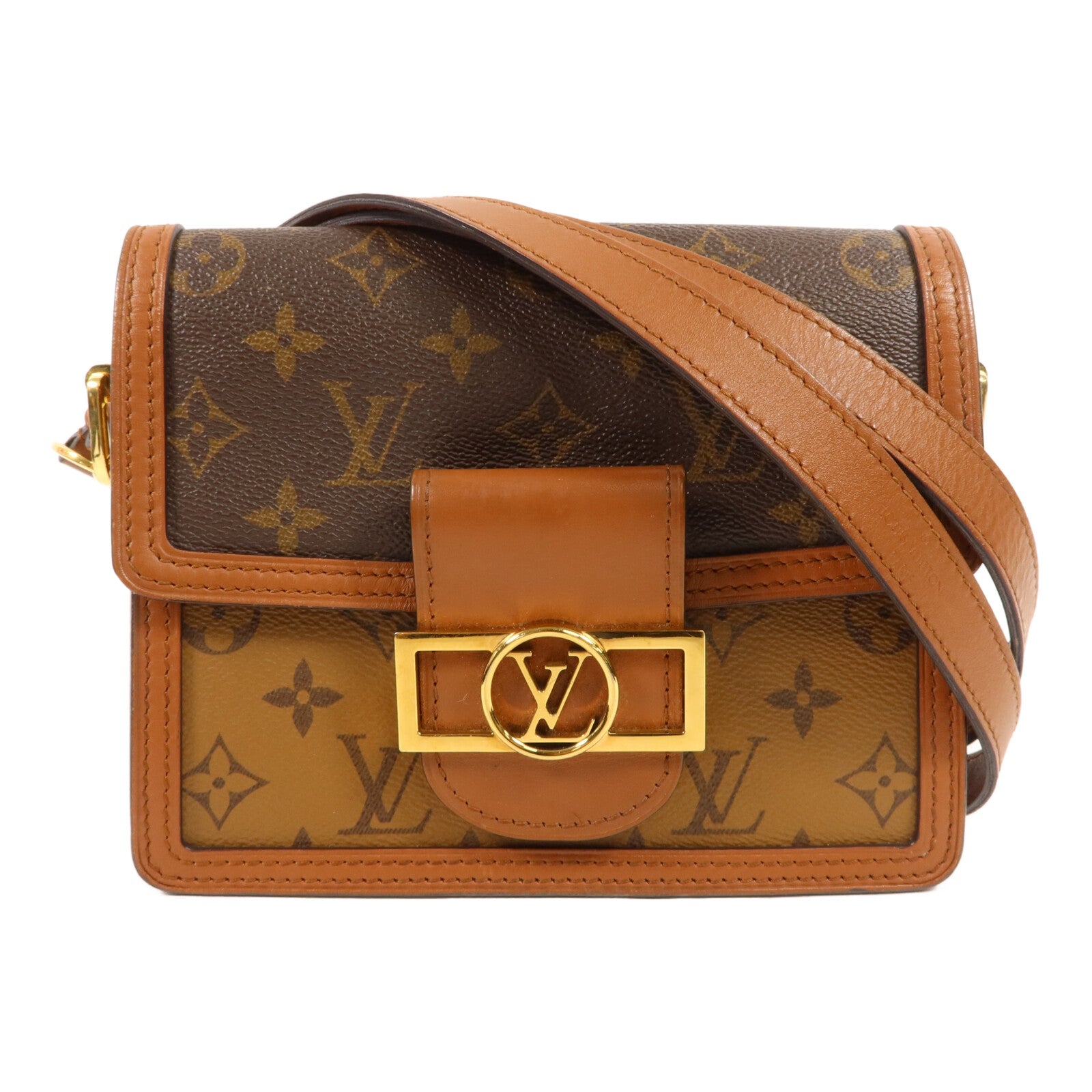 LOUIS VUITTON Monogram Reverse Mini Dauphine肩背袋