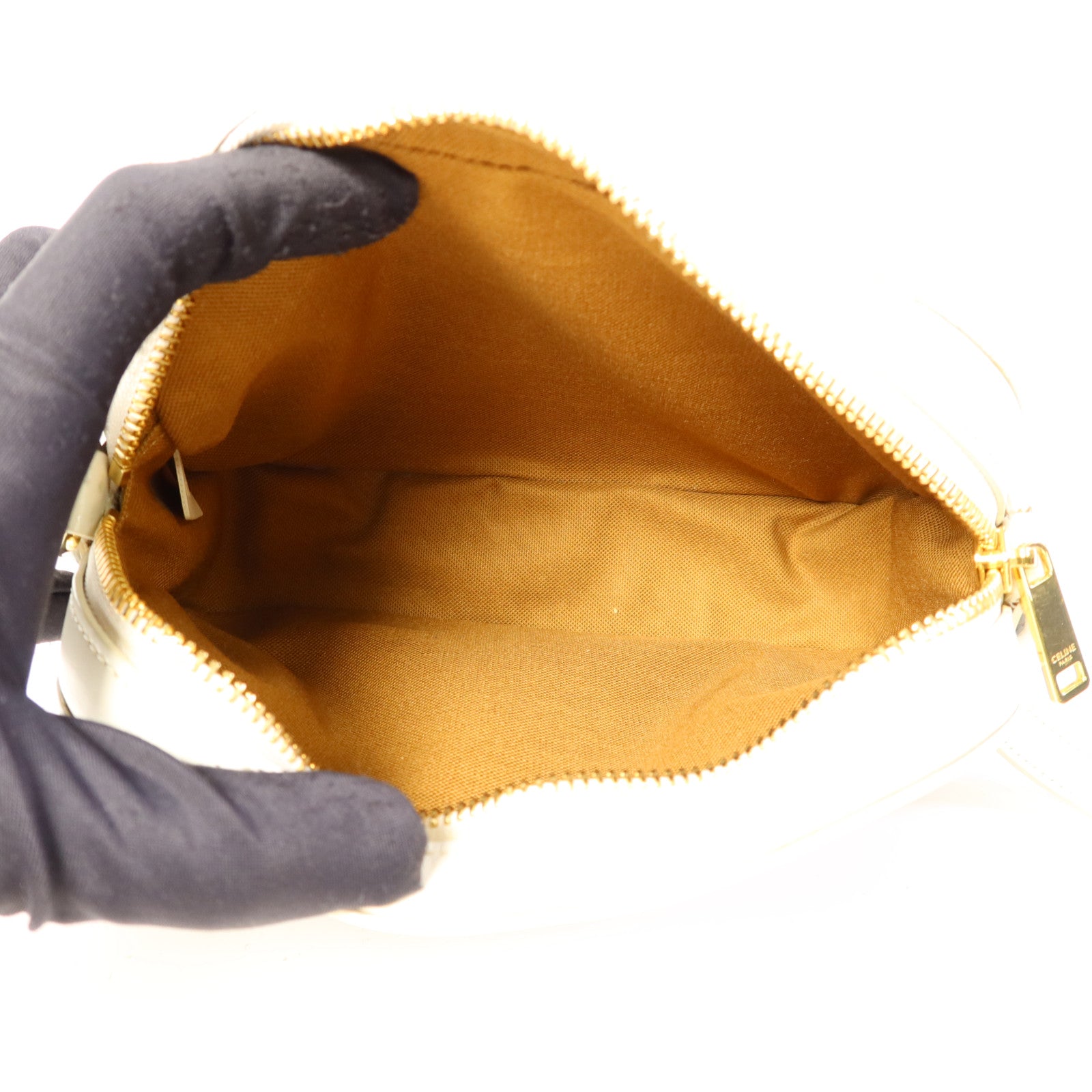 CELINE 塗層帆布Shoulder Bag金扣肩背袋