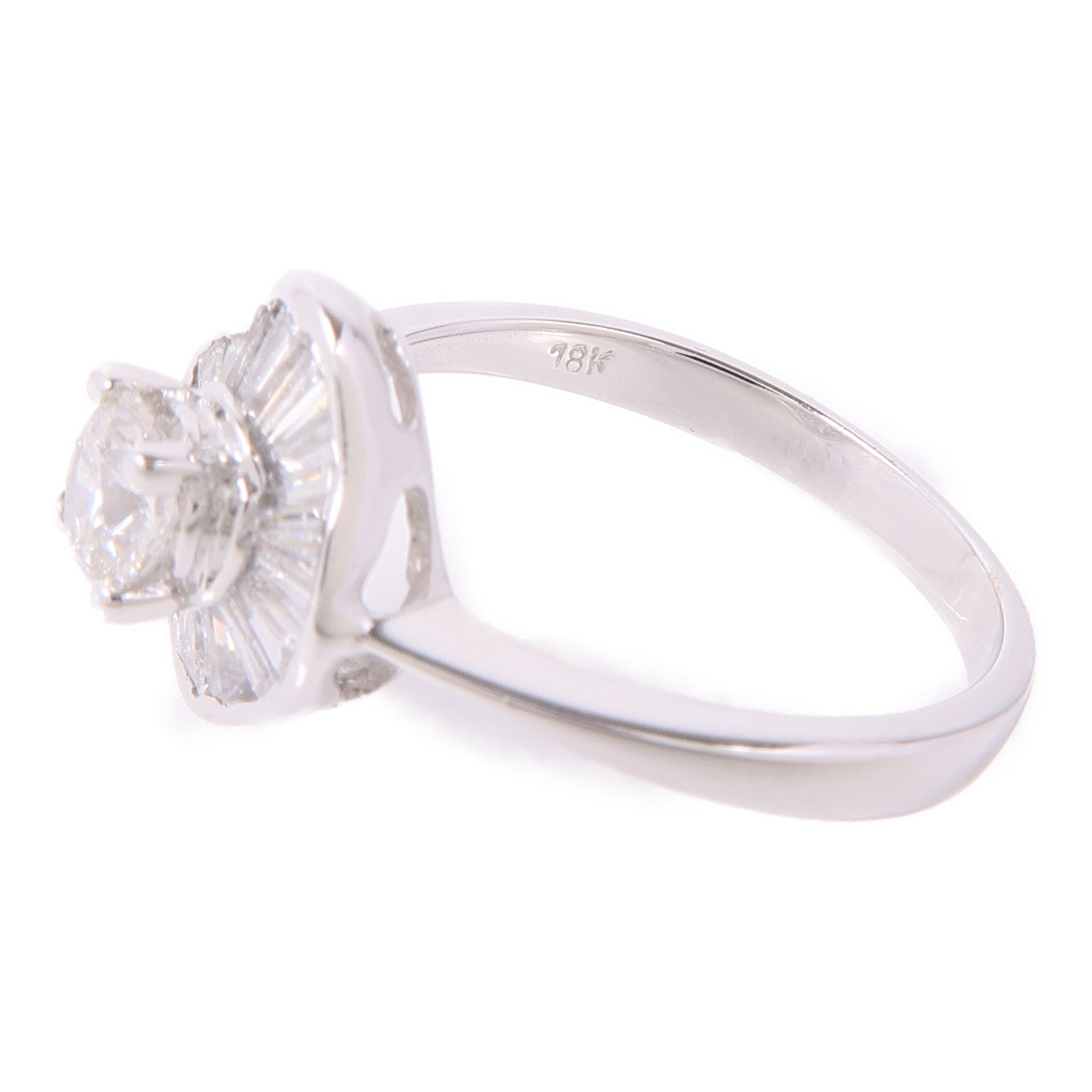 JEWELRY 【激減優惠】18K白金Diamond Ring鑽石戒指US#5.25