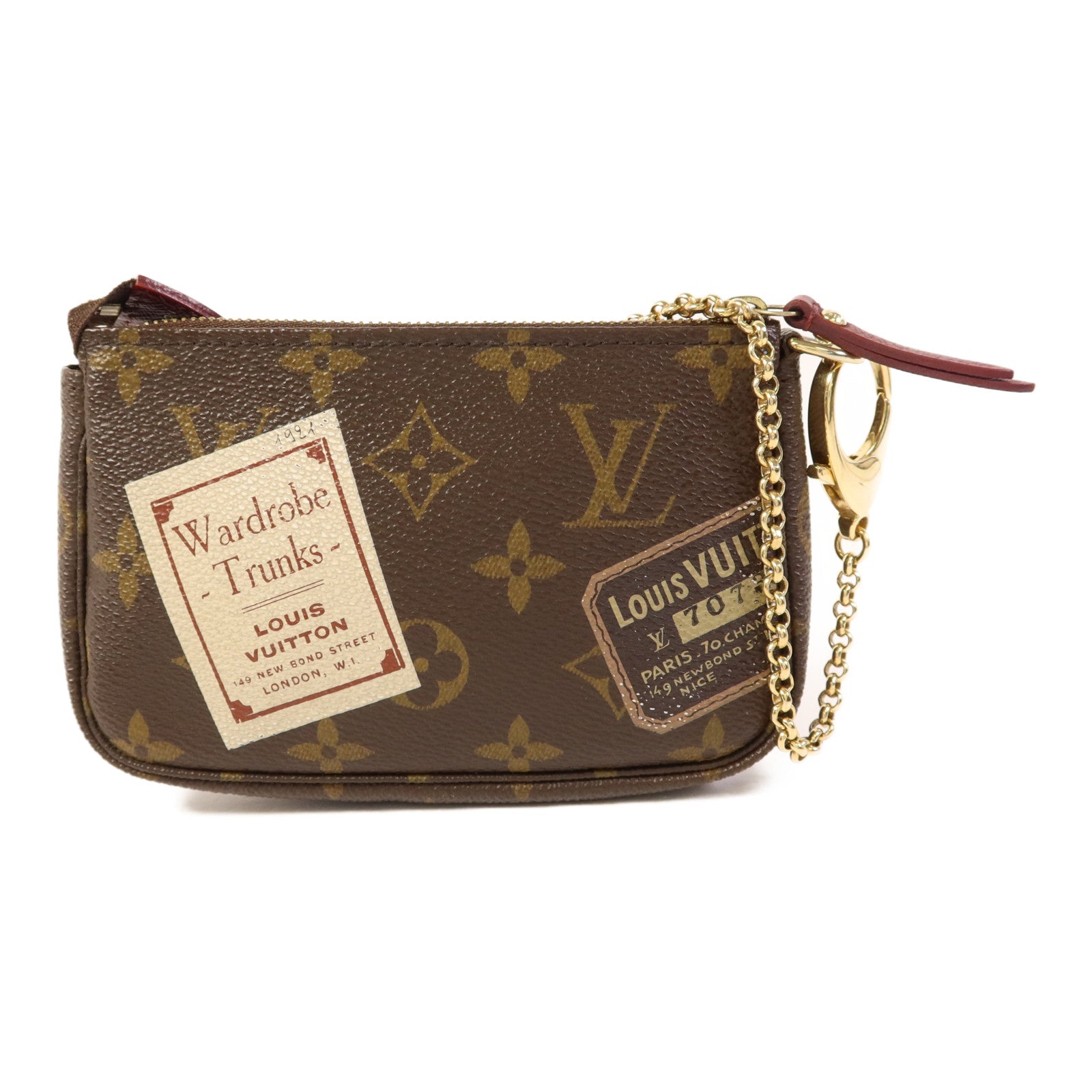 LOUIS VUITTON Monogram Pochette Accessories Pouch金扣手拿包啡色