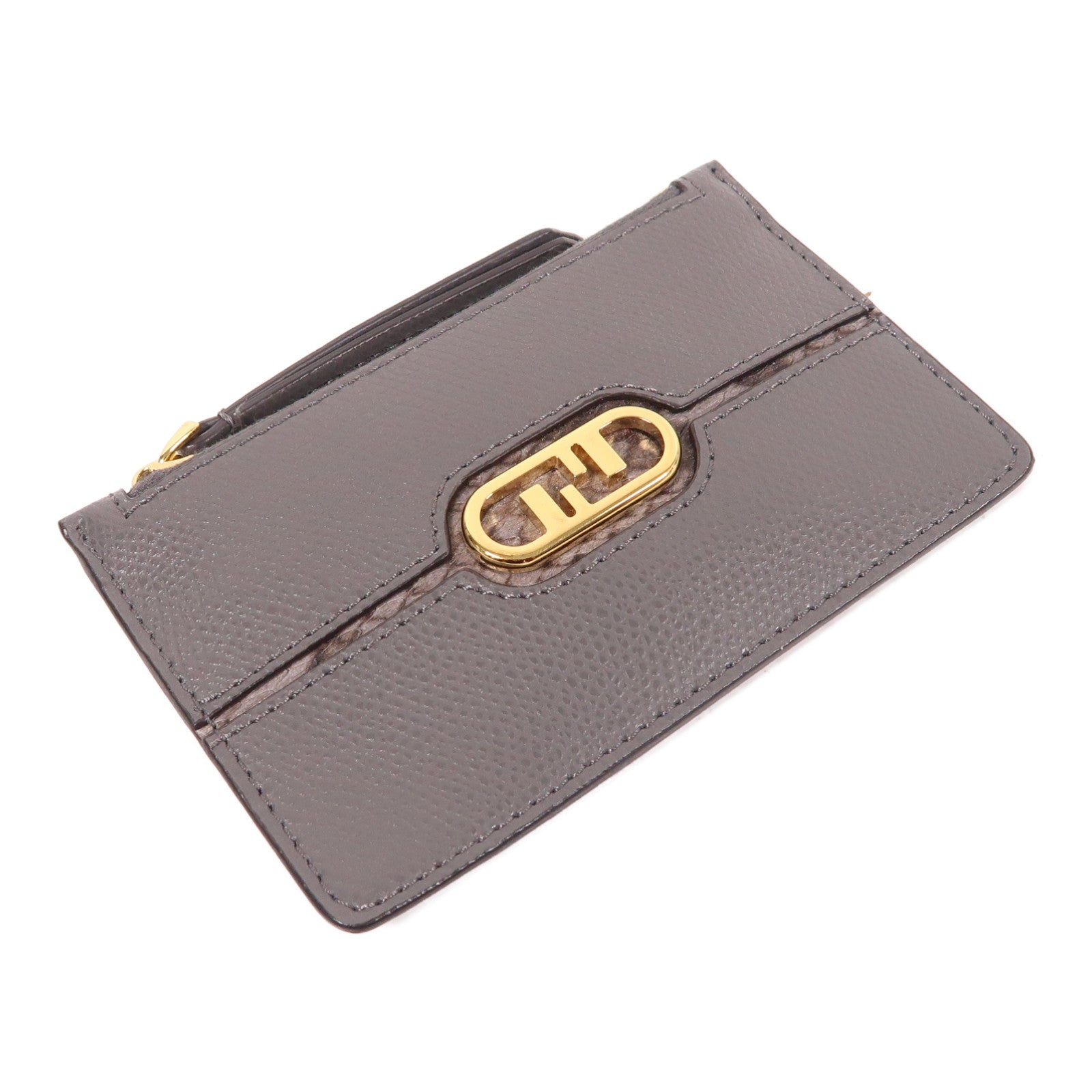 FENDI 【激減優惠】牛皮皮革/蛇皮皮革Card Case金扣卡片套