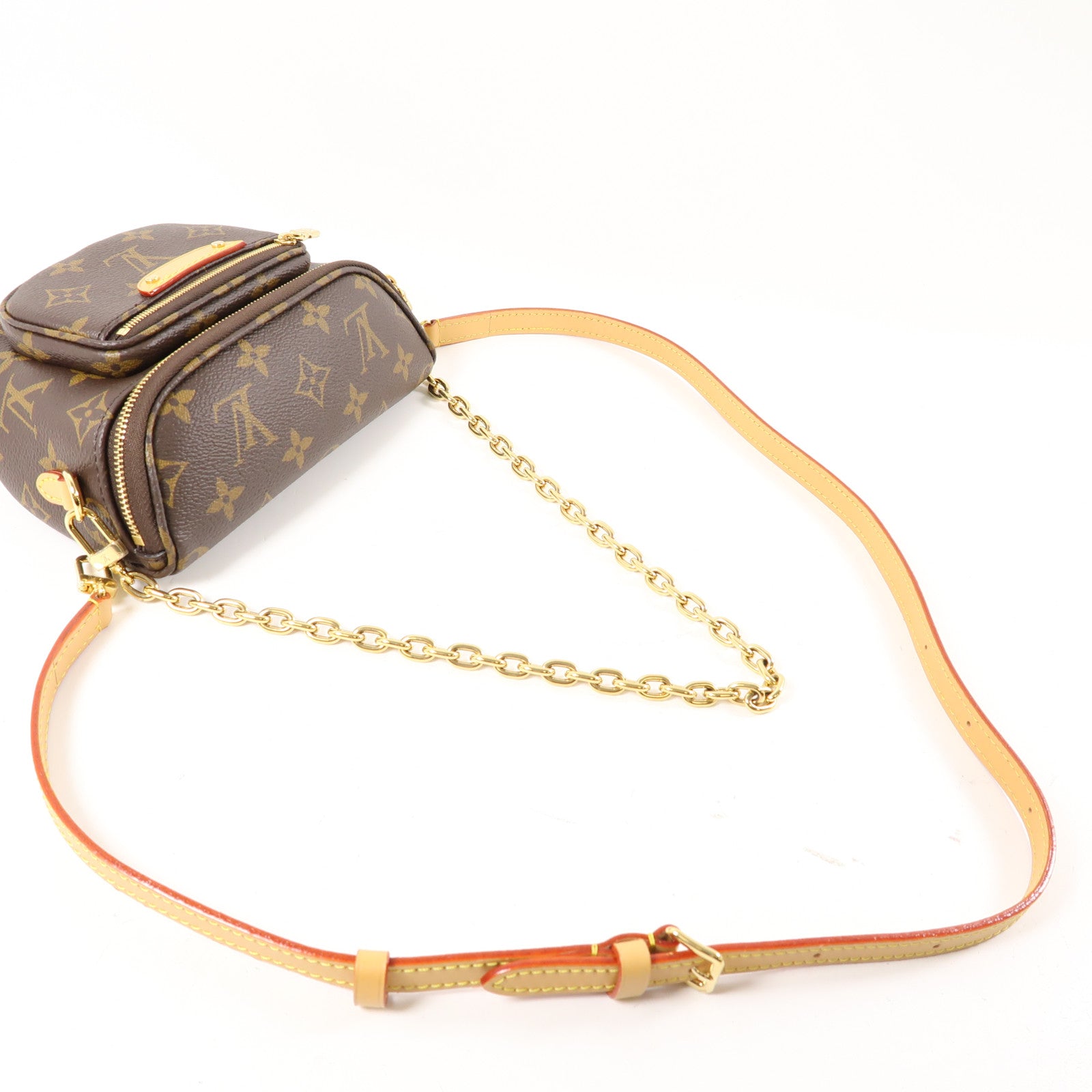 LOUIS VUITTON Monogram Mini Bumbag金扣手挽肩背兩用袋棕色