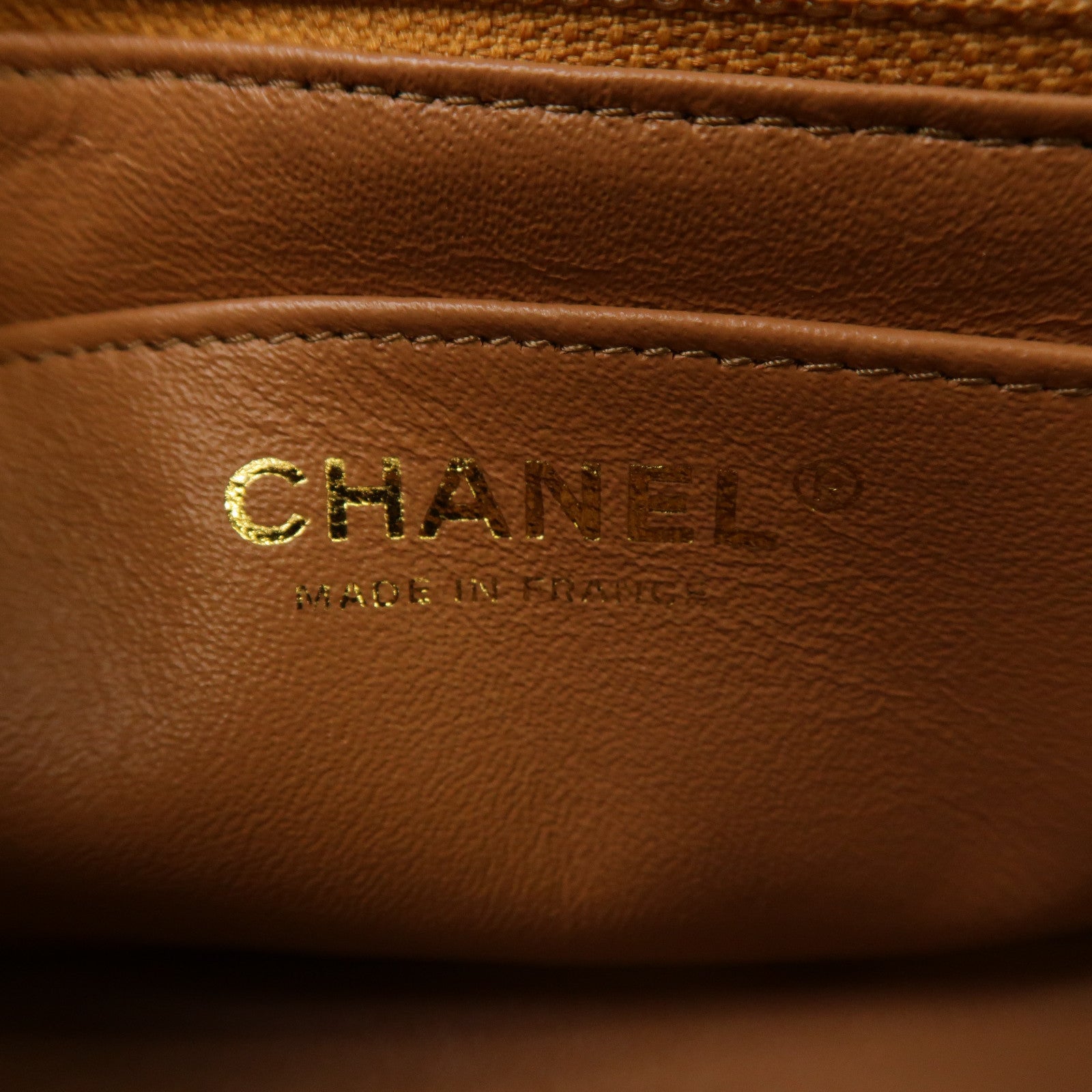 CHANEL 菱格羊皮皮革Classic 20金扣肩背袋啡色