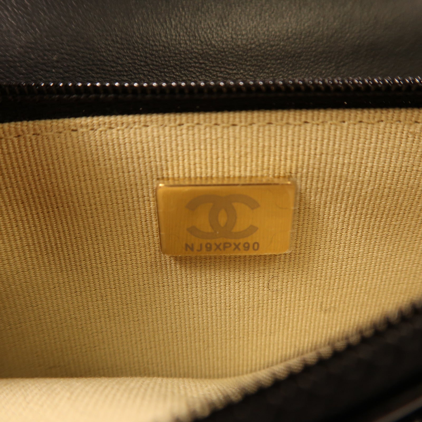 CHANEL 羊皮皮革Wallet On Chain金扣鏈帶肩背袋黑色
