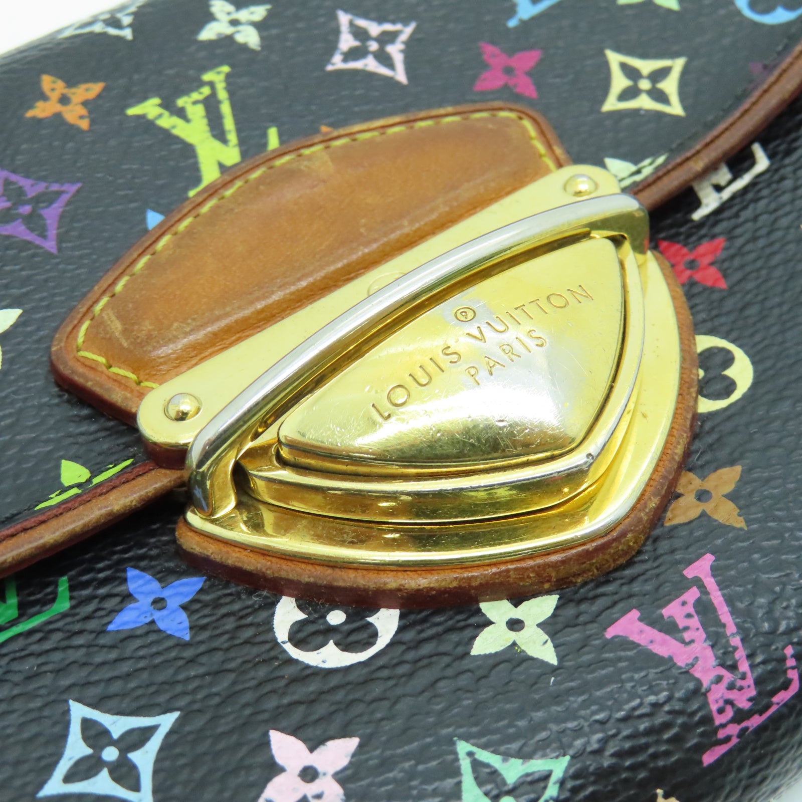 LOUIS VUITTON Multicolore Wallet金扣长钱包黑色