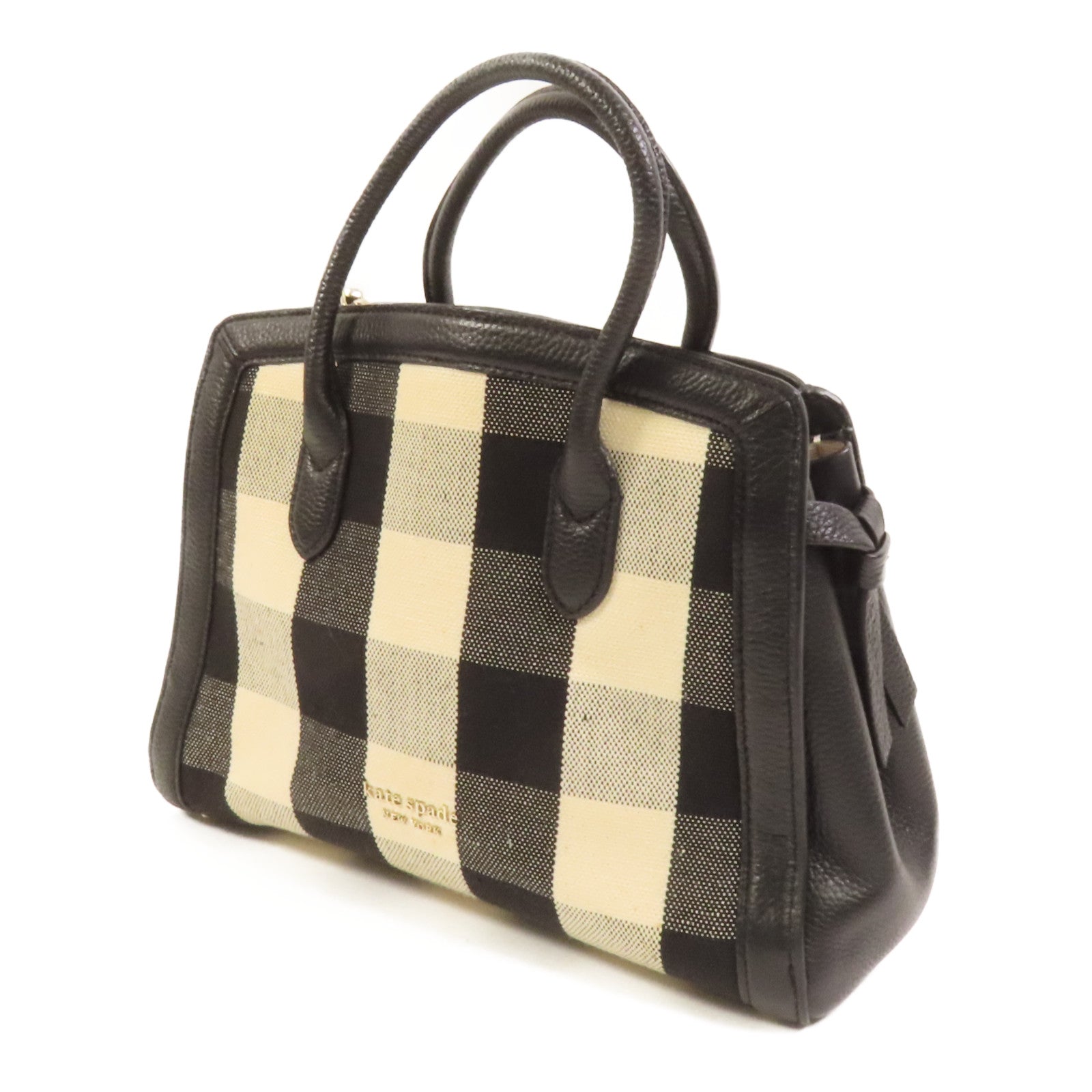 Kate Spade 帆布/牛皮皮革2 Way Shoulder金扣手挽肩背兩用袋