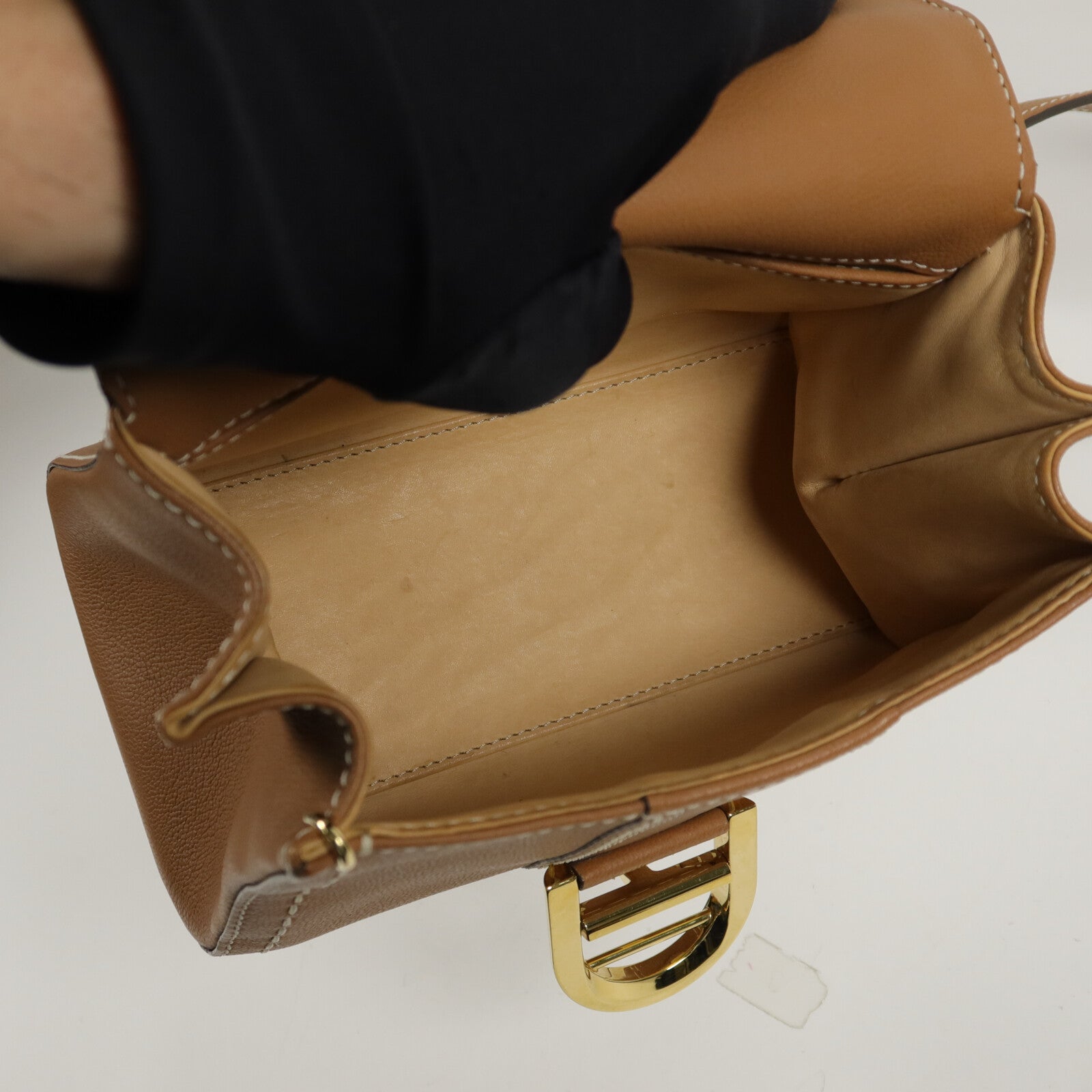 Delvaux 牛皮皮革Brillant Mini手挽肩背兩用袋