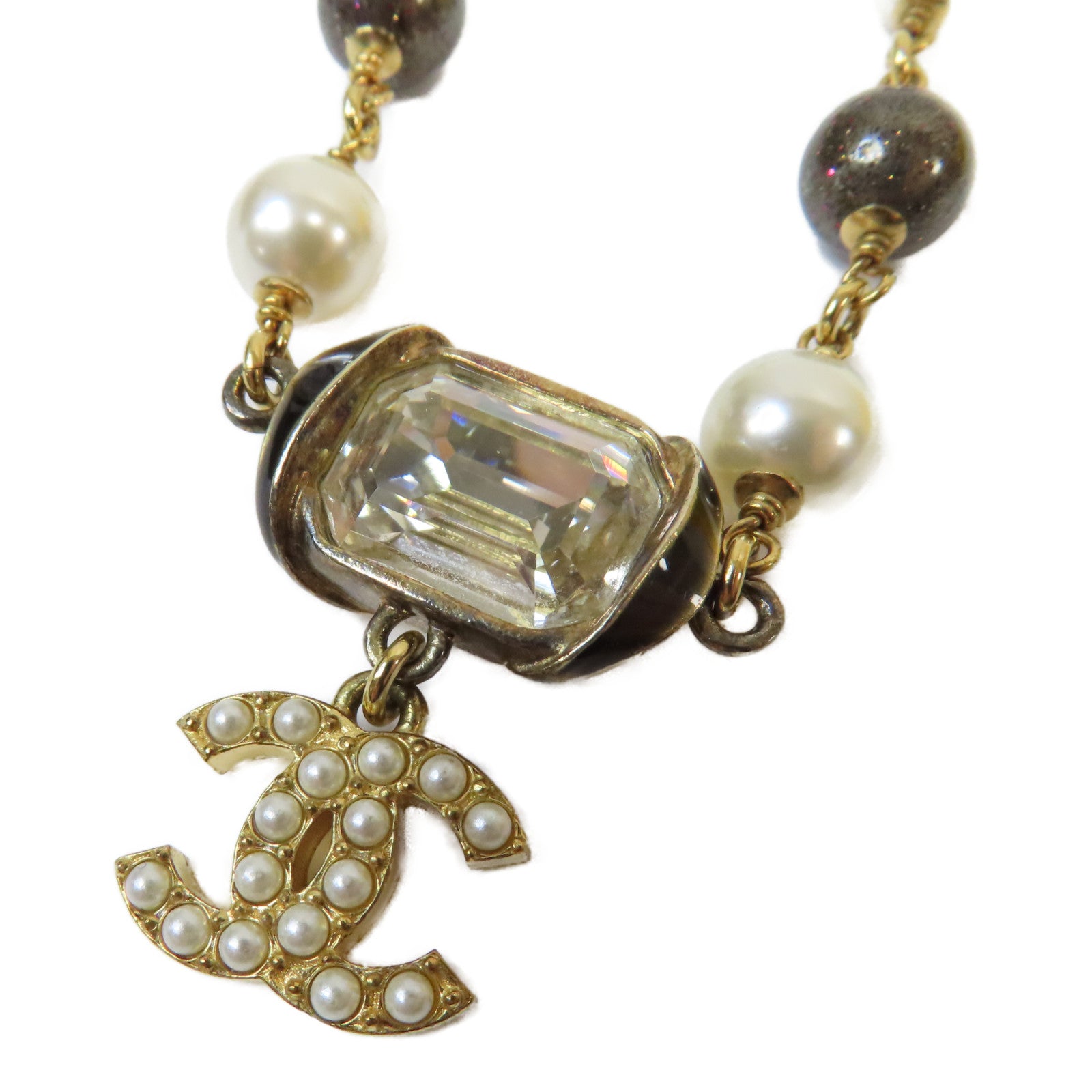 CHANEL 【激減優惠】金屬/PVC Necklace項鍊金色