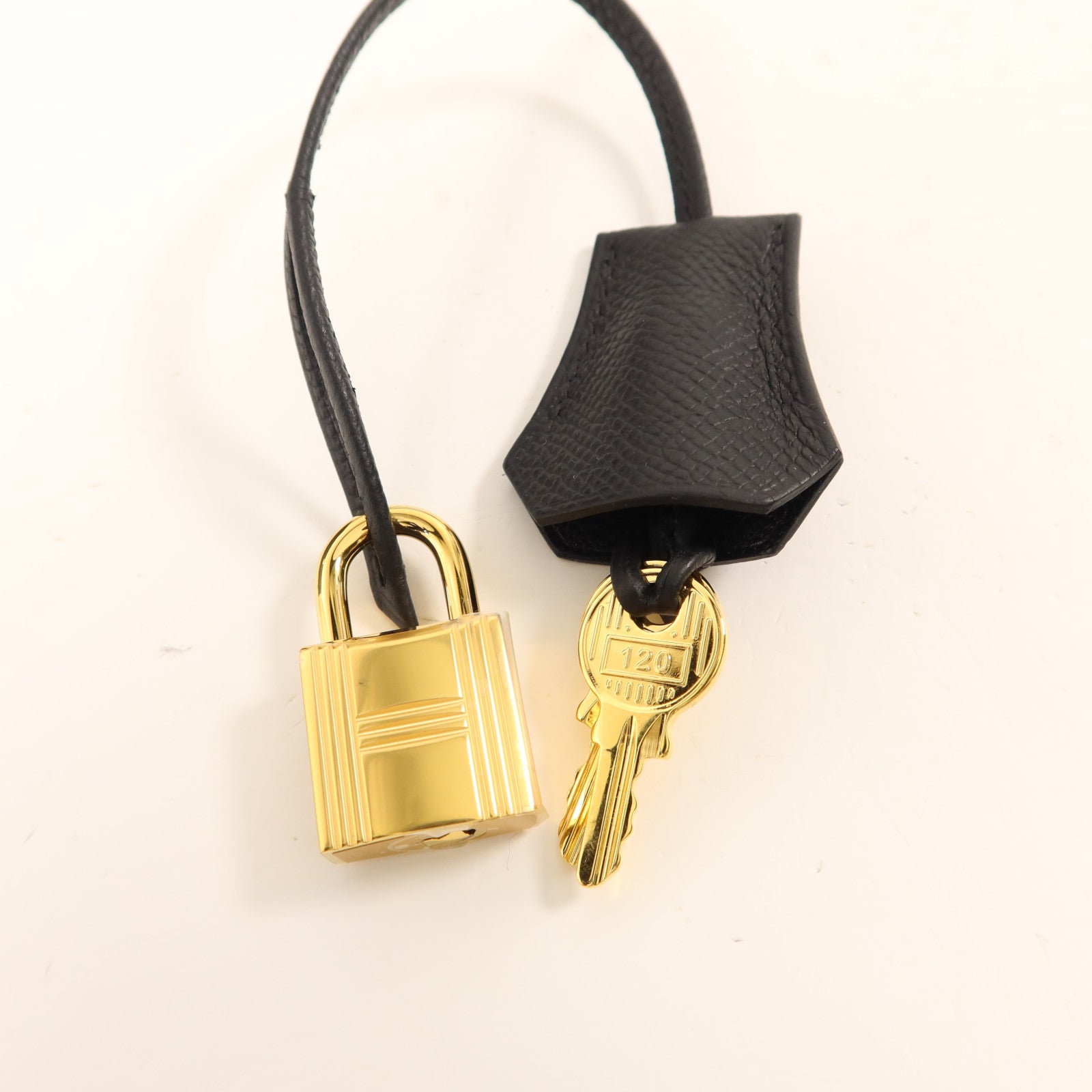 HERMES Epsom皮革Kelly 28金扣手挽肩背兩用袋Noir