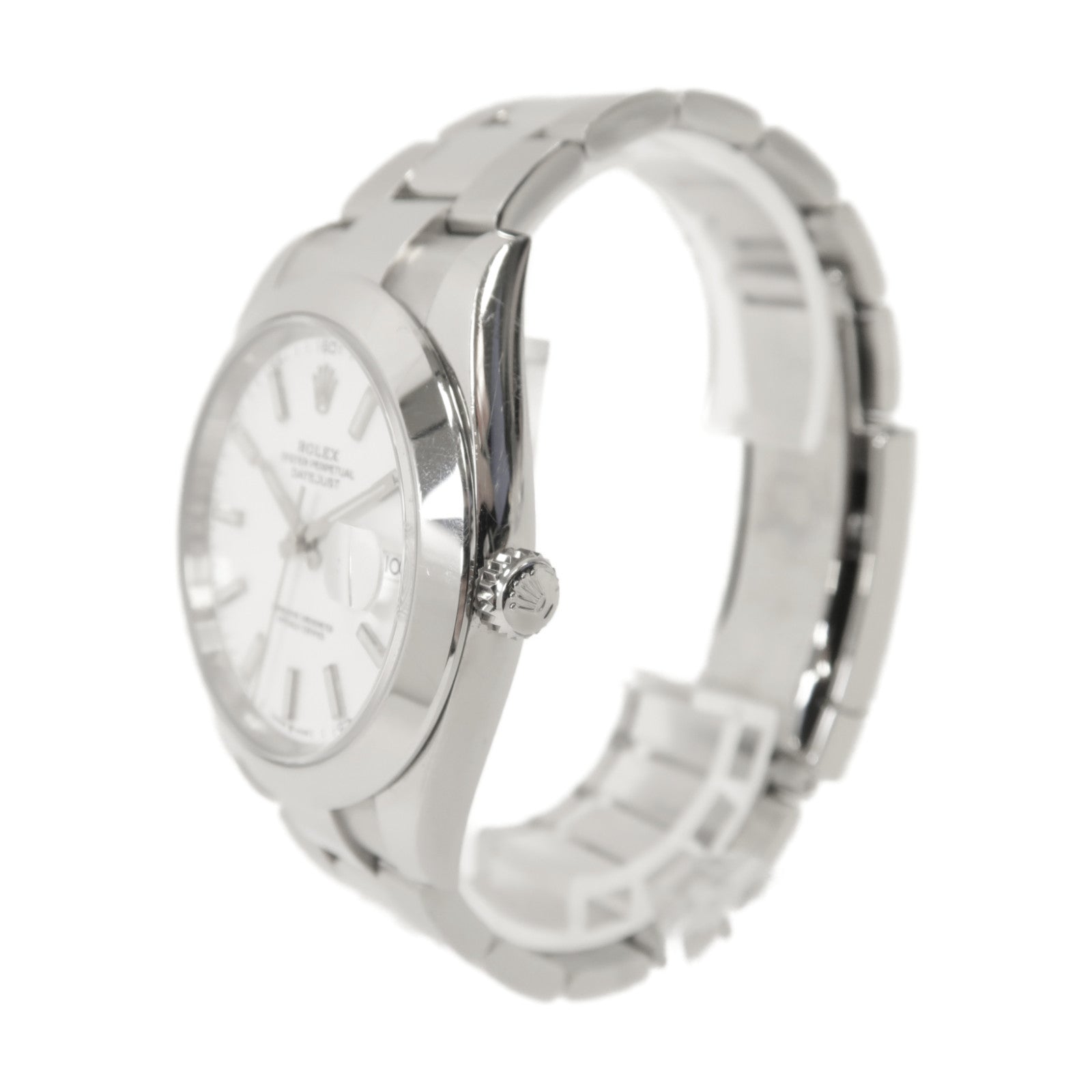 ROLEX Datejust 41不鏽鋼手錶自動機芯白色