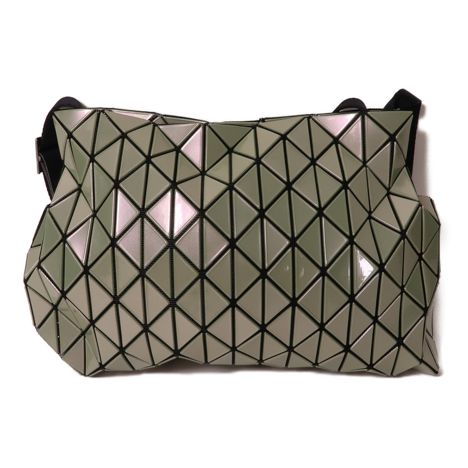 ISSEY MIYAKE PVC Shoulder Bag銀扣肩背袋灰色