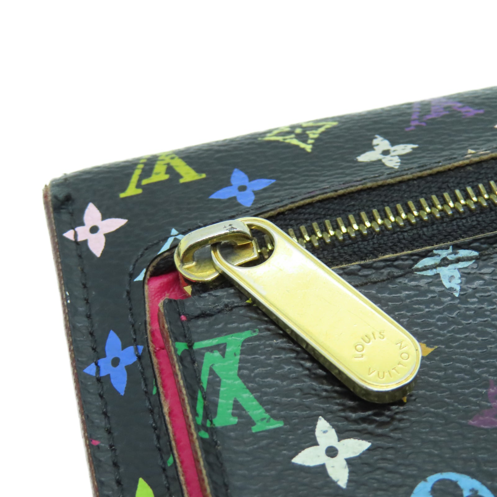 LOUIS VUITTON Multicolore Wallet金扣长钱包黑色
