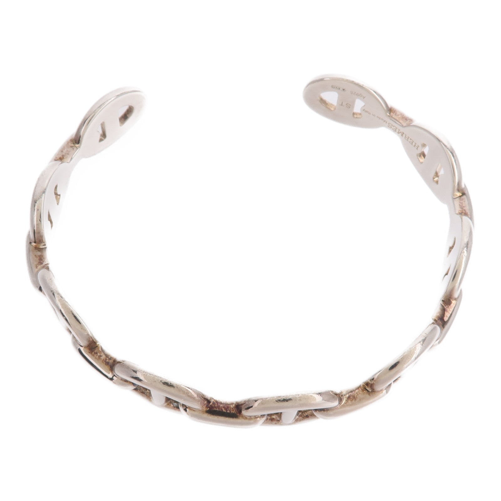 HERMES 925純銀Chaine d'ancre Enchainee Bracelet手鐲
