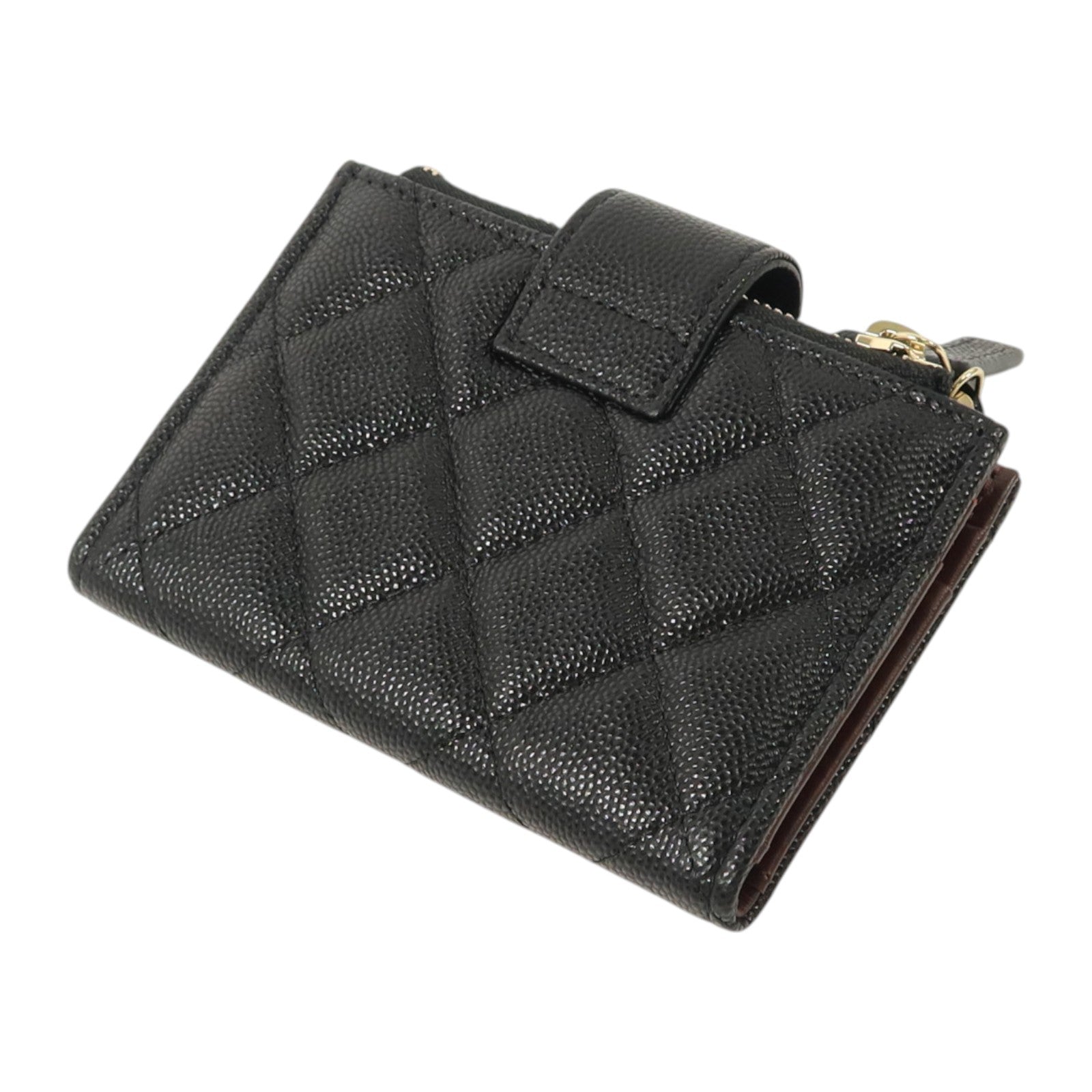 CHANEL 牛皮皮革Card/Coin Case金扣卡片套/零錢包