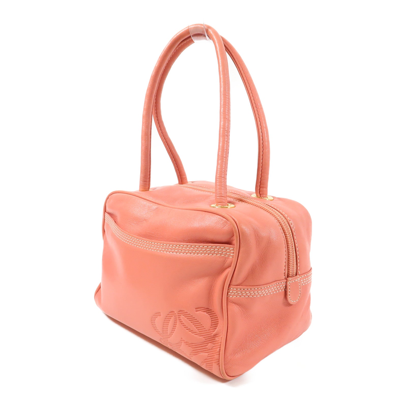 LOEWE 羊皮皮革Hand Bag金扣手挽袋