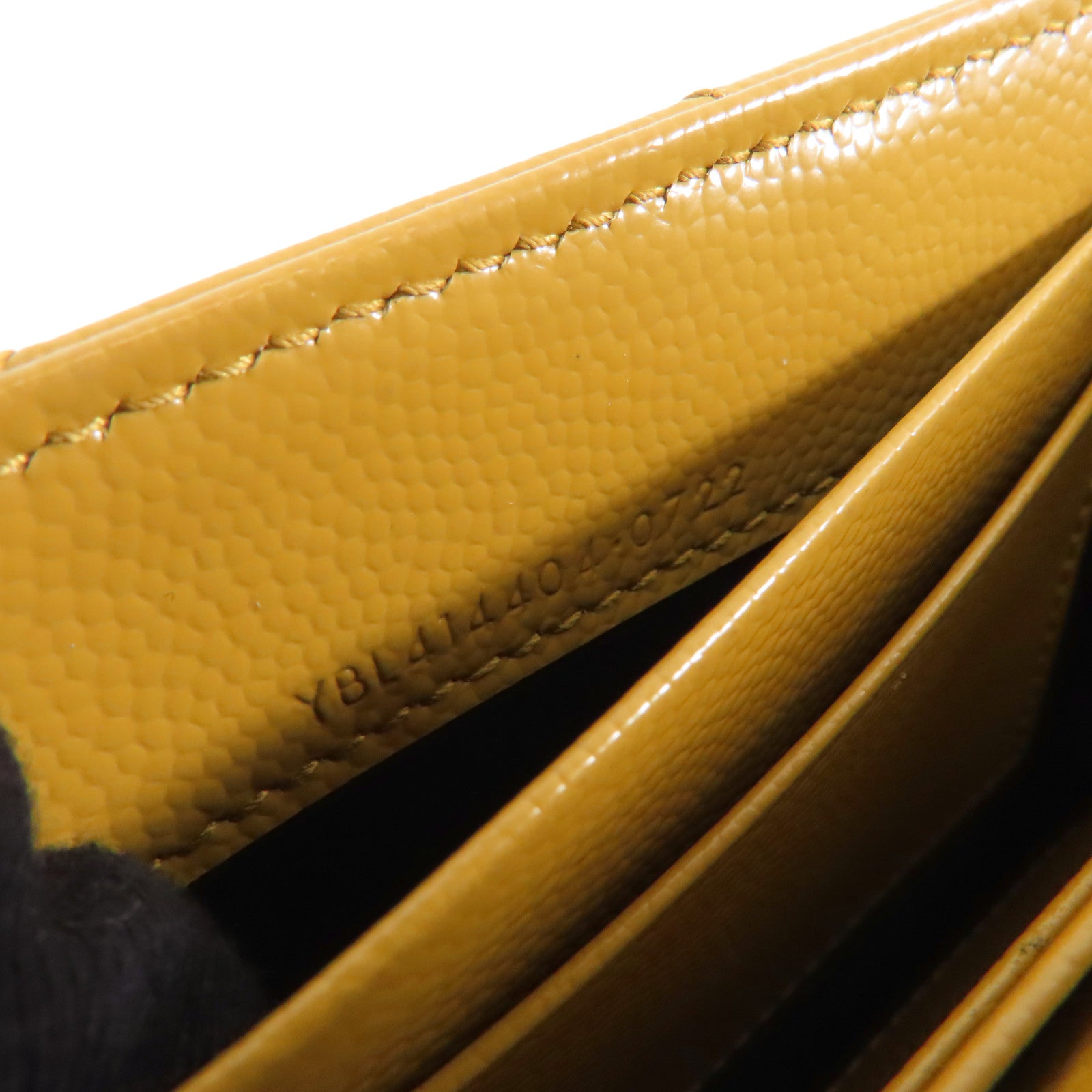 SAINT LAURENT 牛皮皮革Card Case金扣卡片套黃色