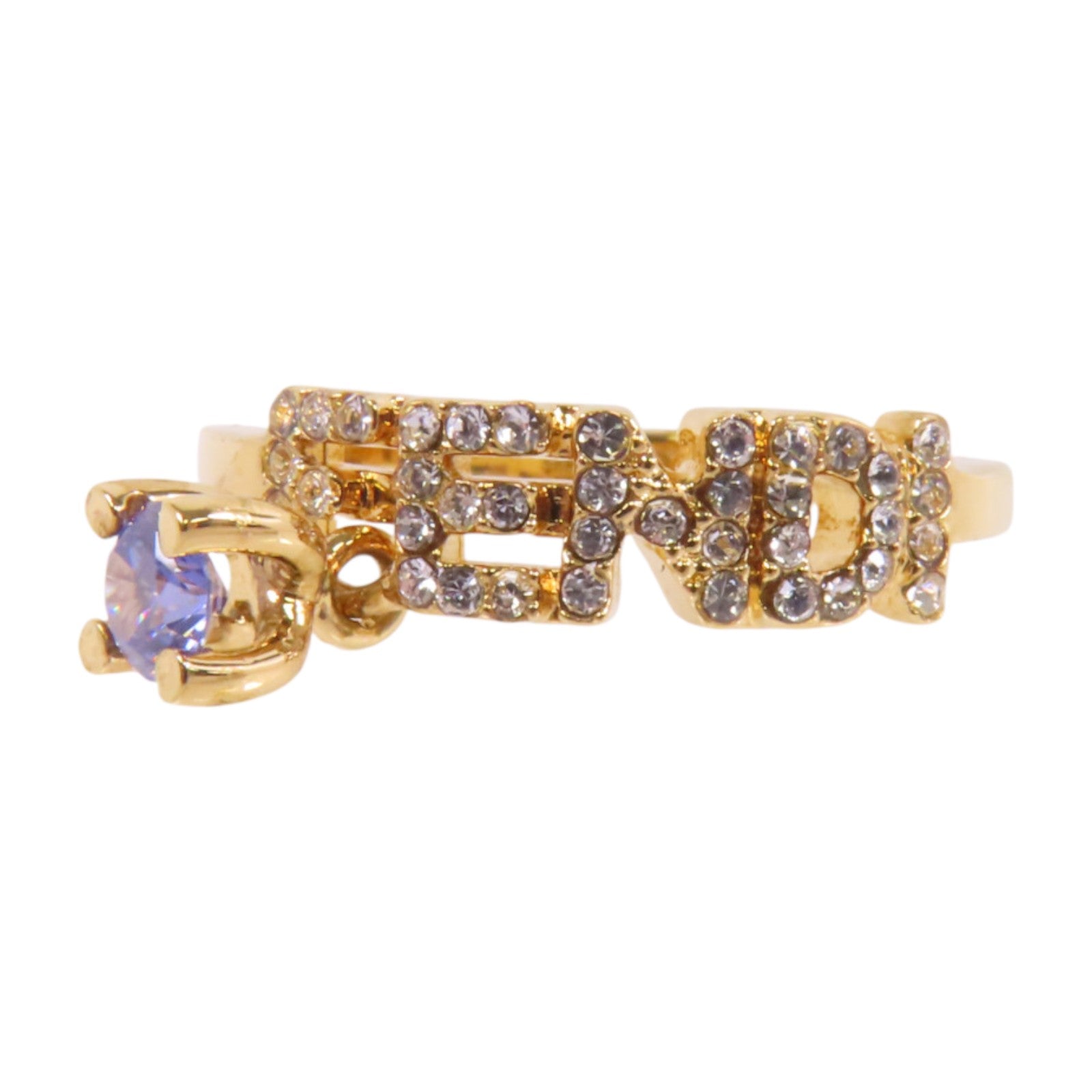 FENDI 金屬/水鑽Ring戒指US#6.25
