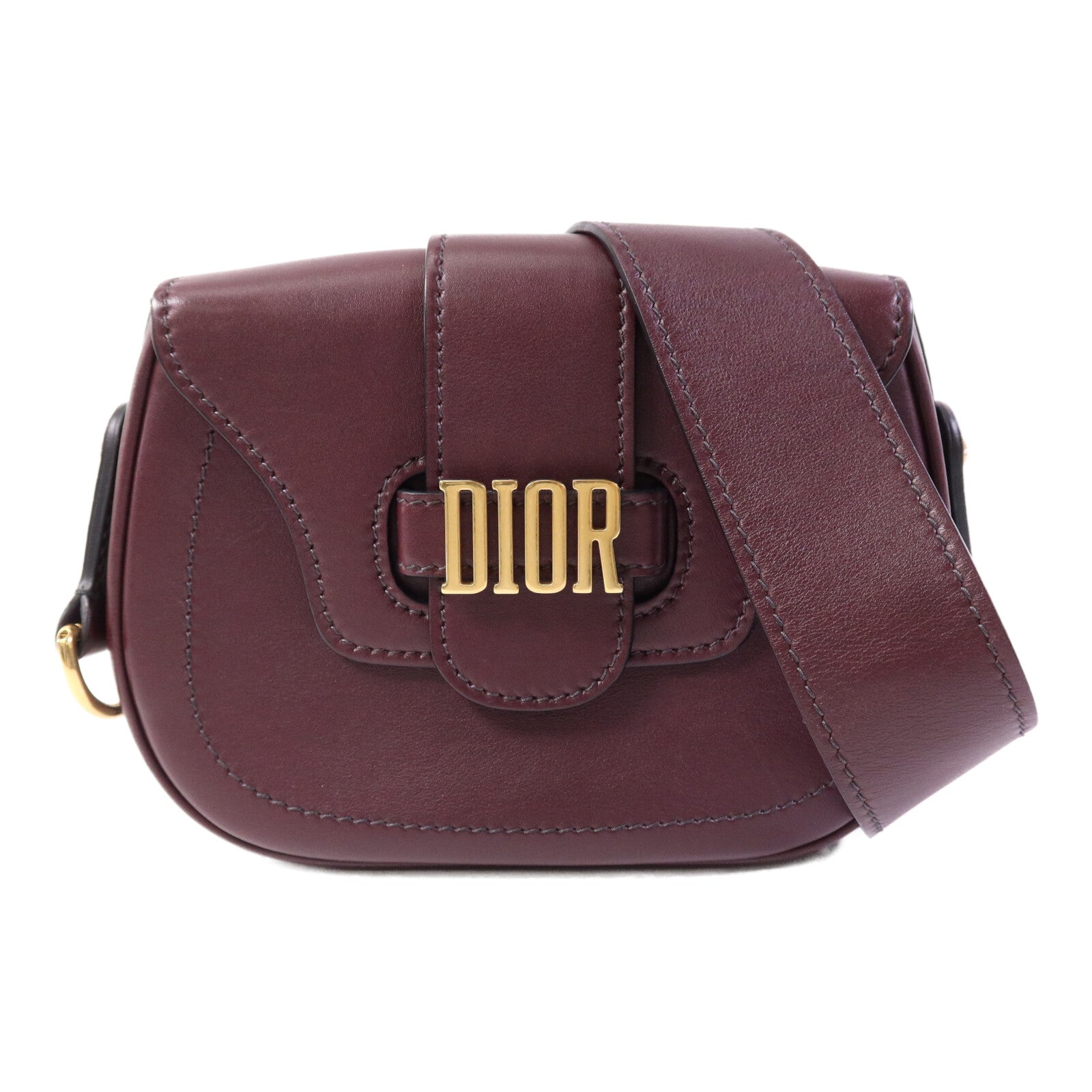 Dior 牛皮皮革D-Fence Saddle金扣肩背袋