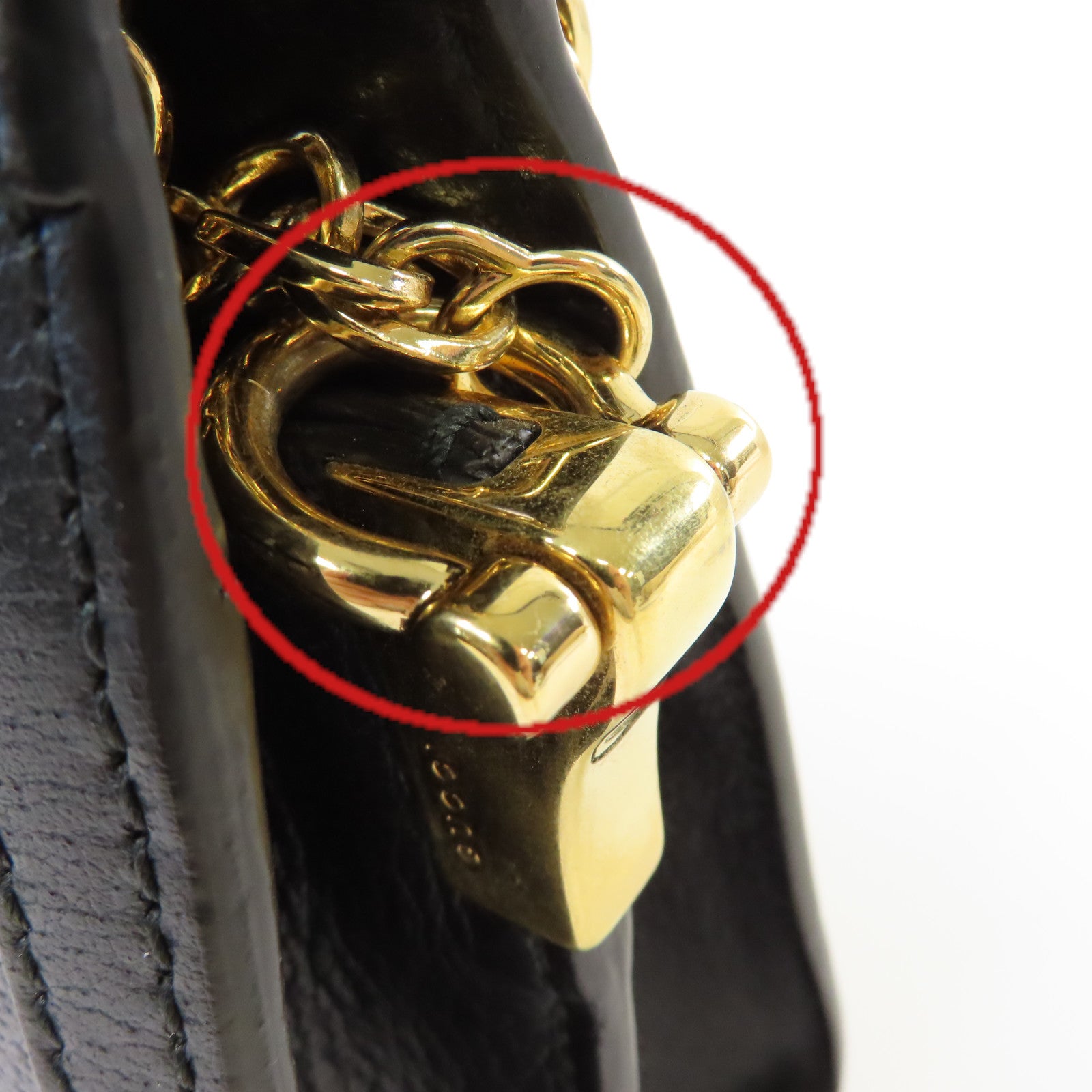 GUCCI 牛皮皮革Ophidia GG Shoulder Bag鏈帶肩背袋黑色