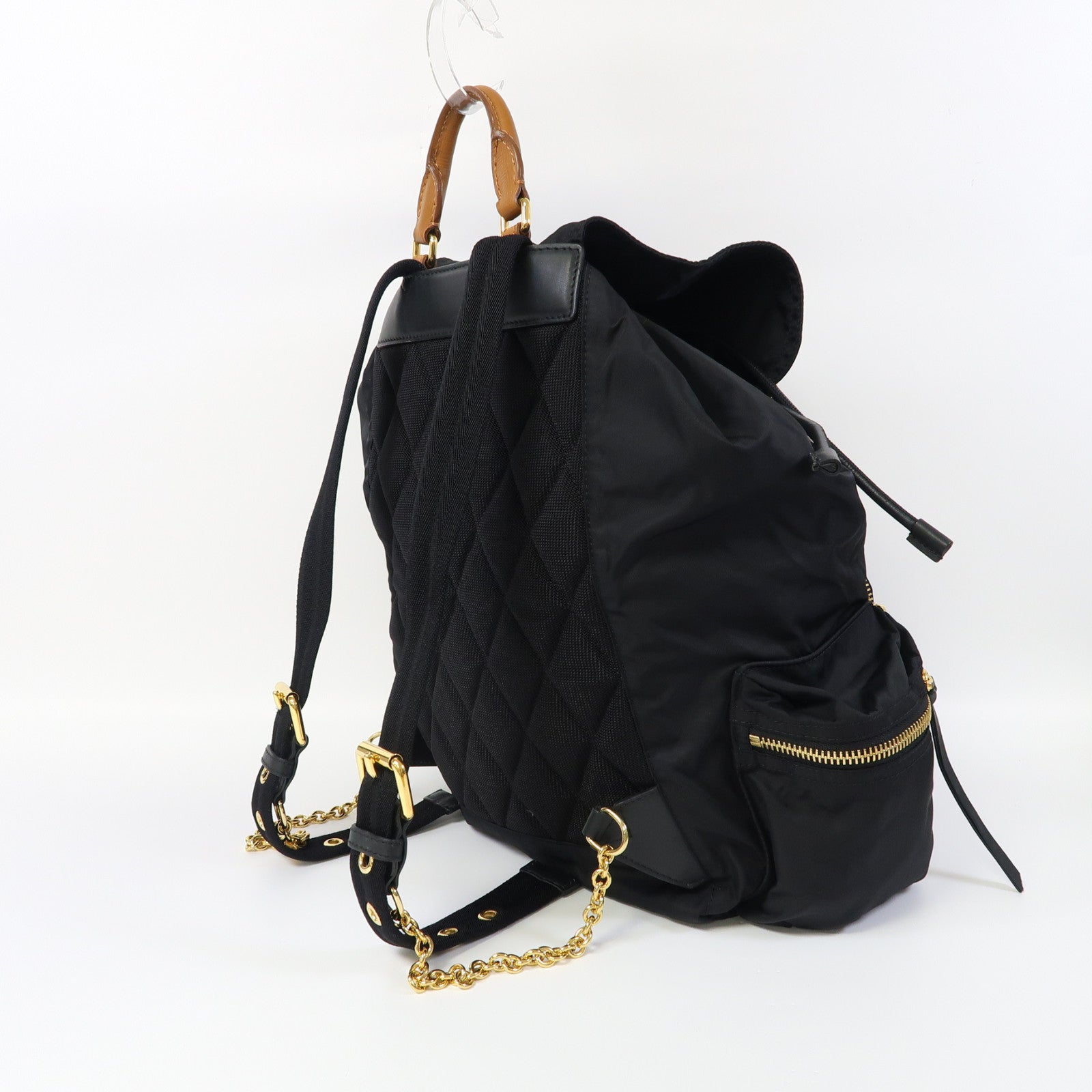 BURBERRY 尼龍Backpack金扣背包黑色
