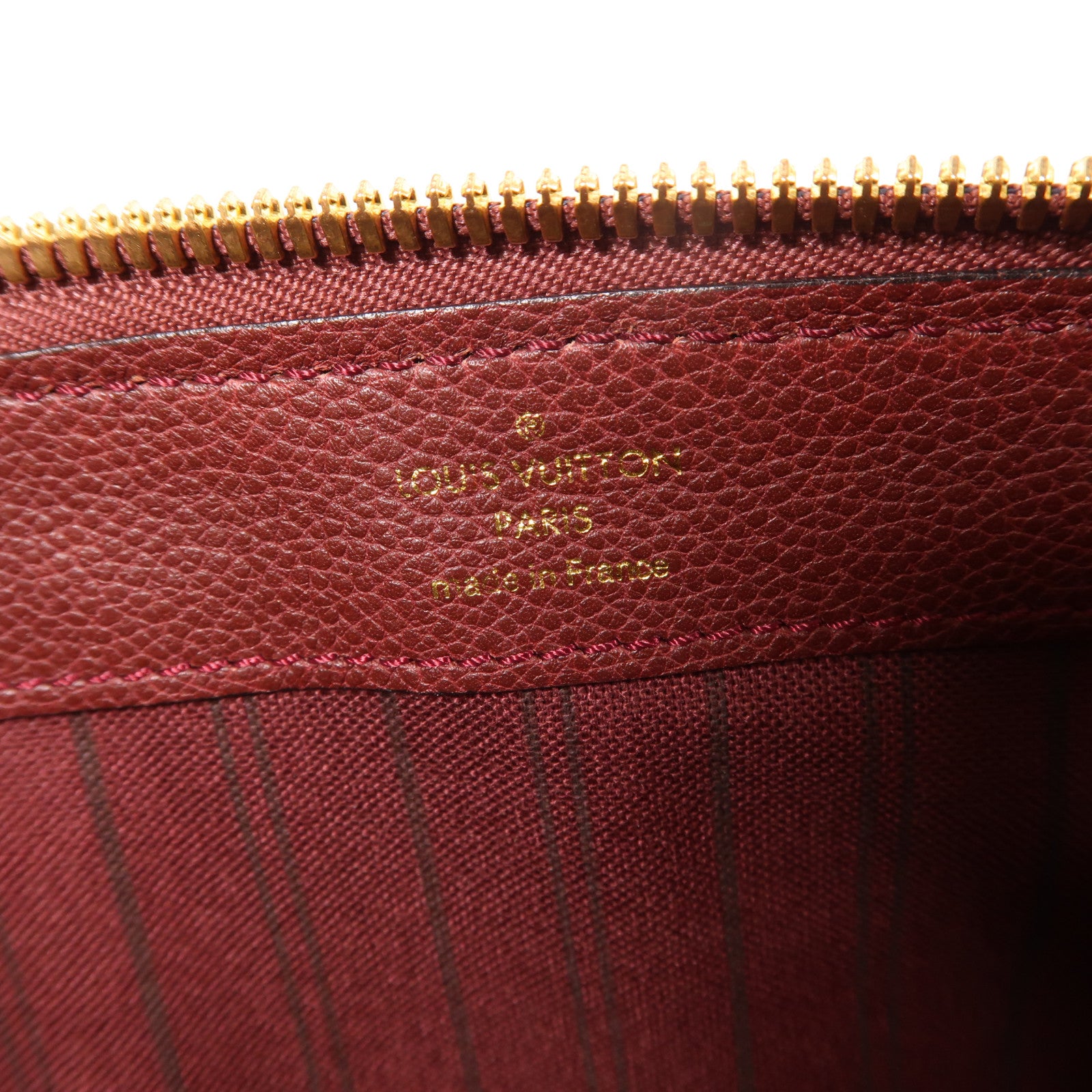 LOUIS VUITTON Monogram Empreinte Petillante Clutch金扣手拿包紅色