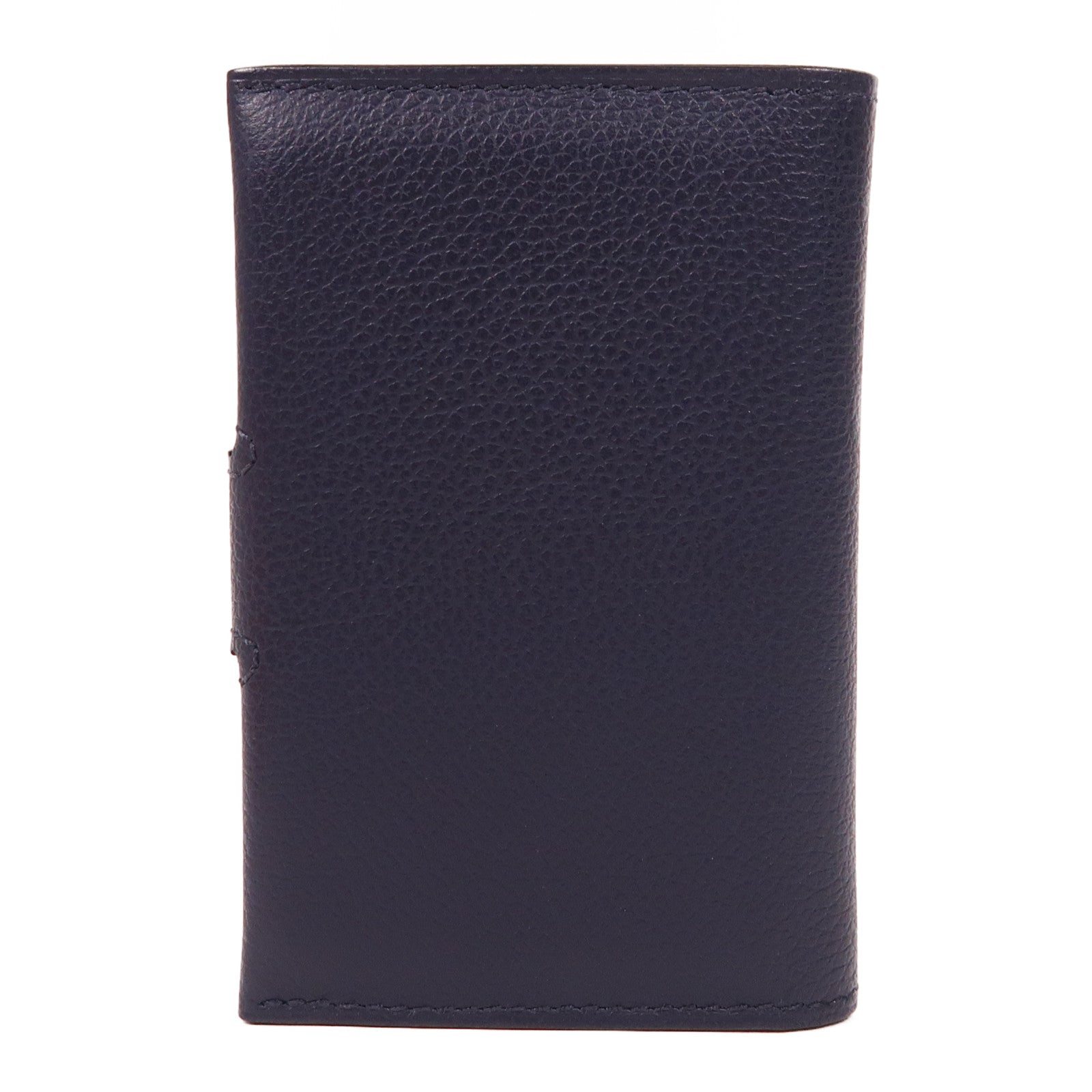 HERMES Evercolor皮革Dogon Card Case銀扣卡片套Navy