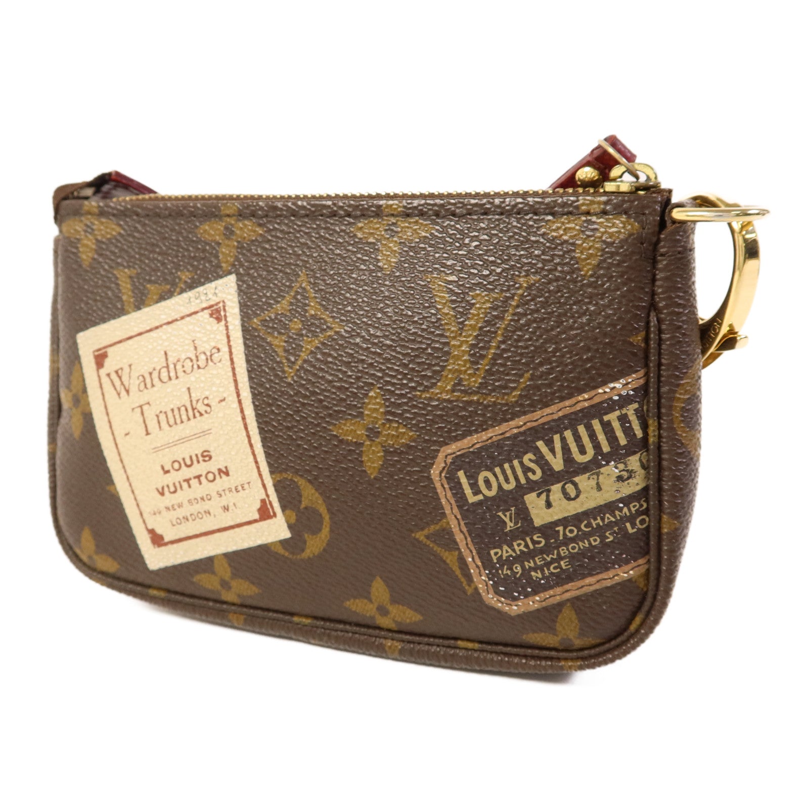 LOUIS VUITTON Monogram Pochette Accessories Pouch金扣手拿包啡色