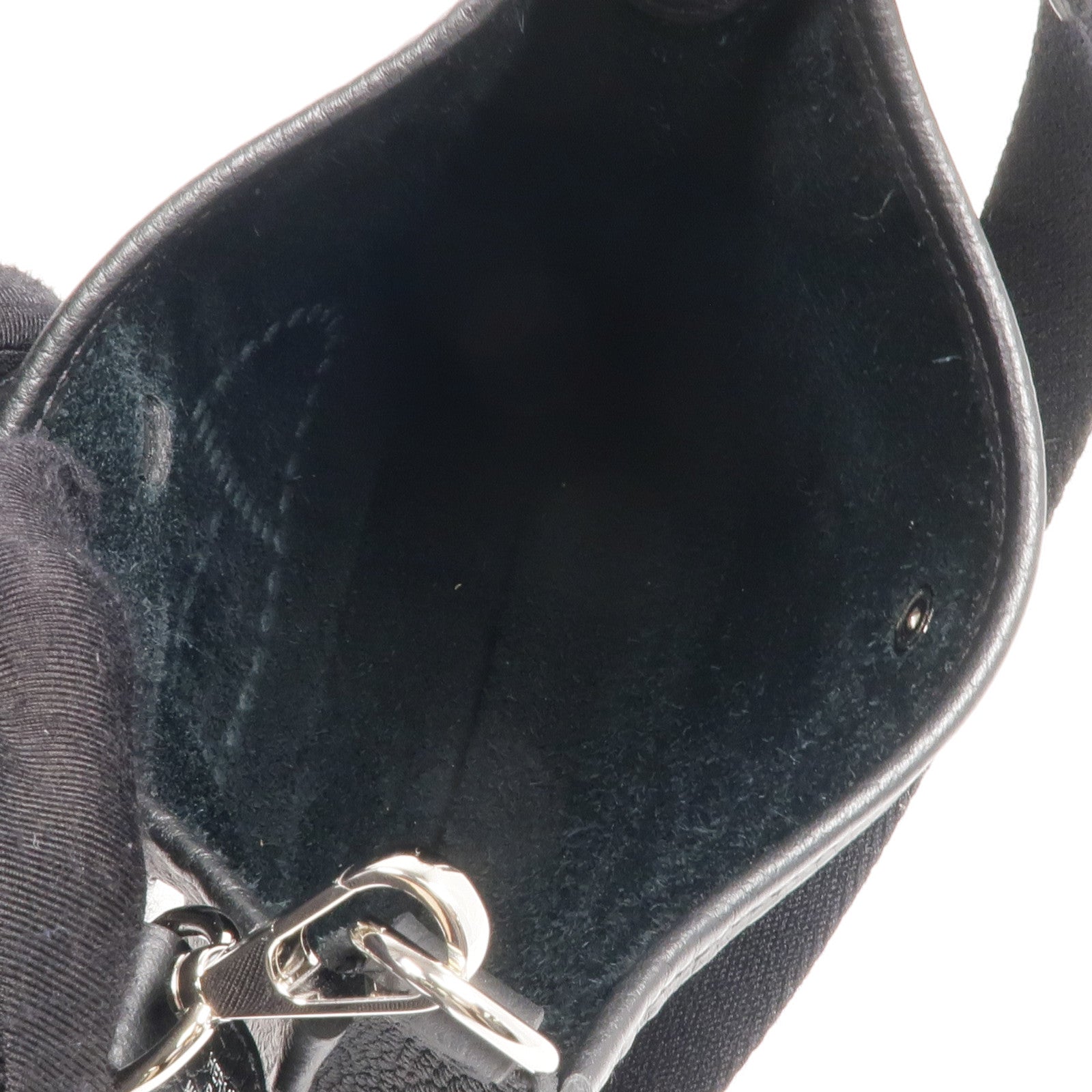 HERMES Clemence皮革Evelyne TPM銀扣肩背袋Noir