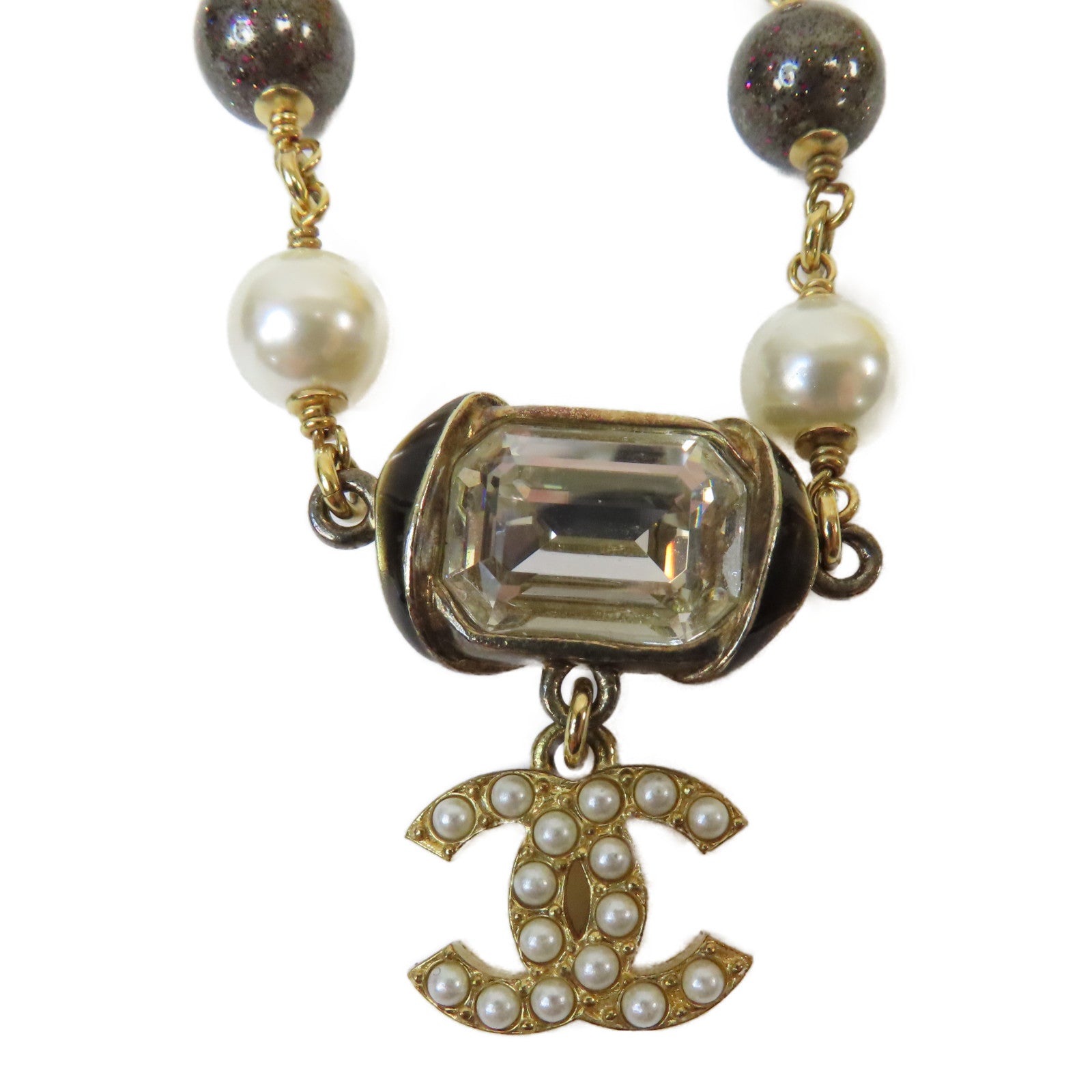 CHANEL 【激減優惠】金屬/PVC Necklace項鍊金色