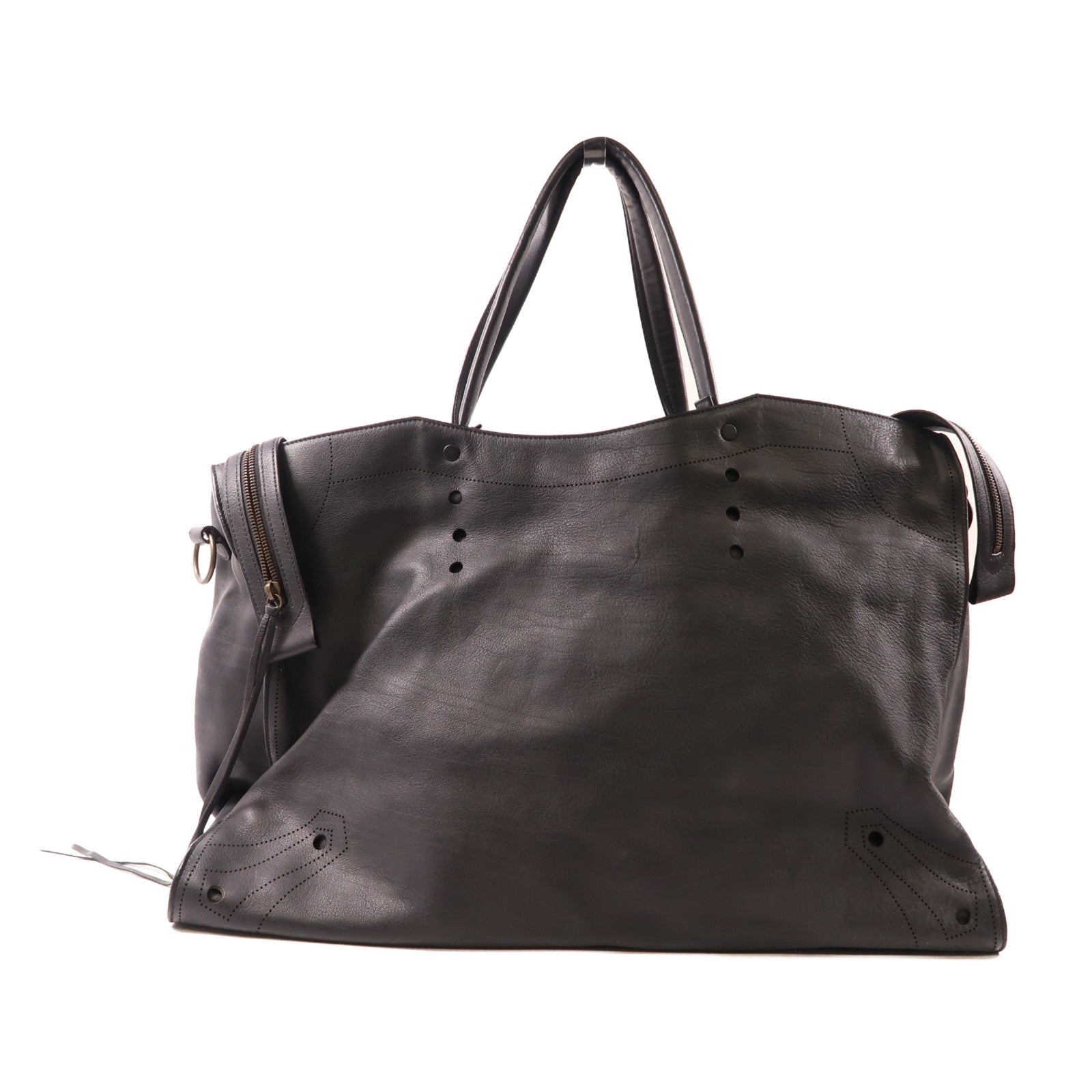 BALENCIAGA 牛皮皮革2 Way Bag手挽肩背兩用袋黑色