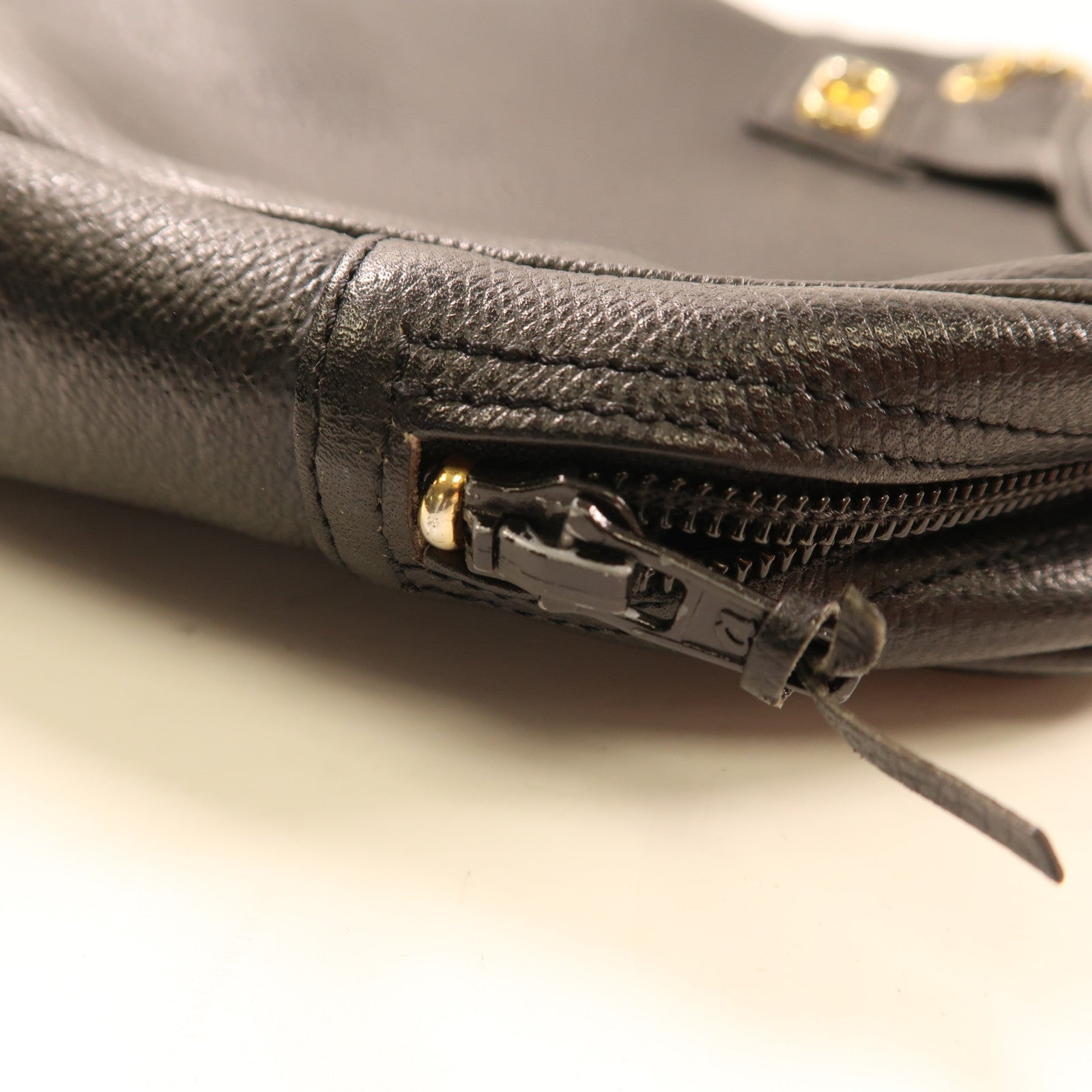 Dior GHW Vintage Shoulder Bag Calfskin Leather Black