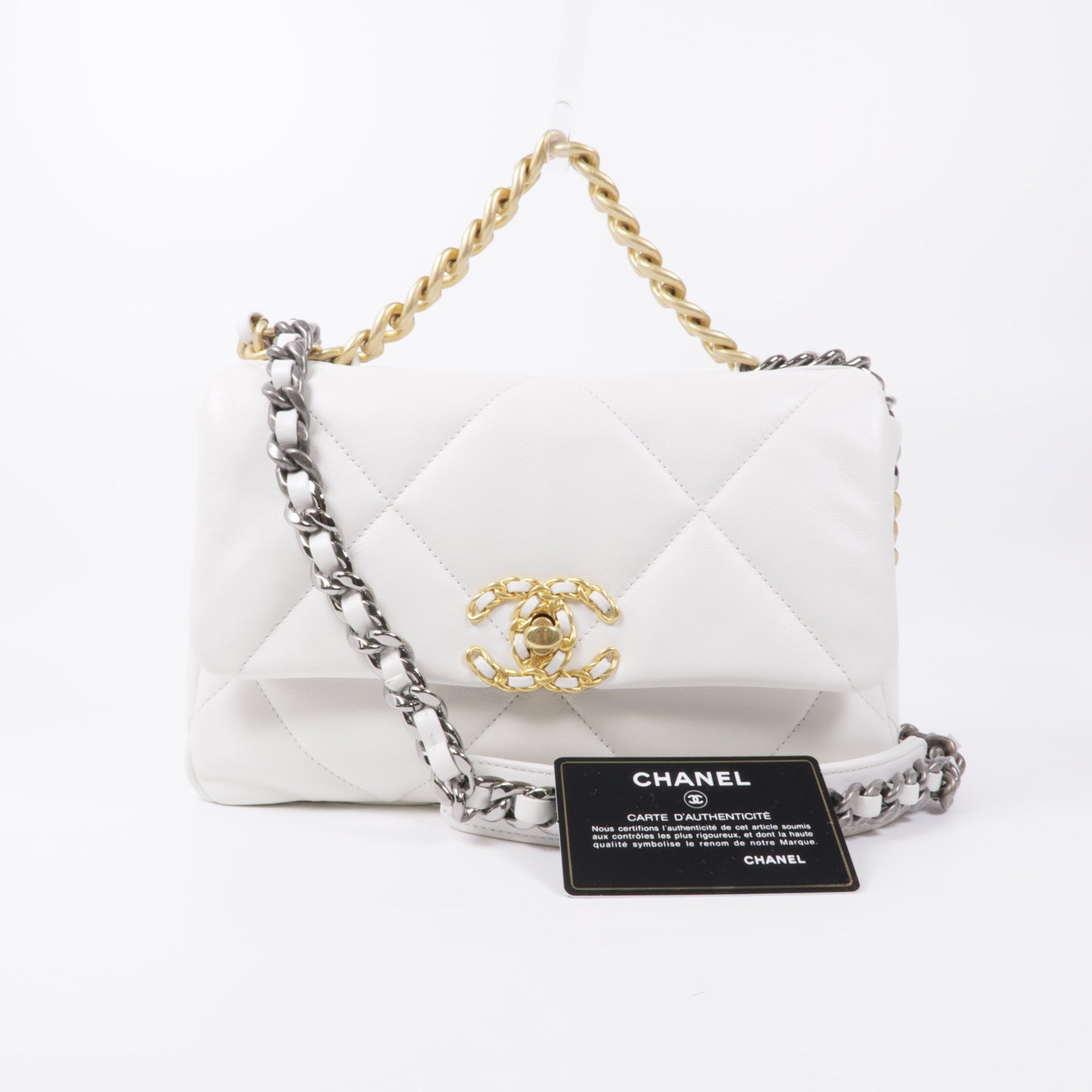 CHANEL 【激減優惠】羊皮皮革Chanel 19手挽肩背兩用袋