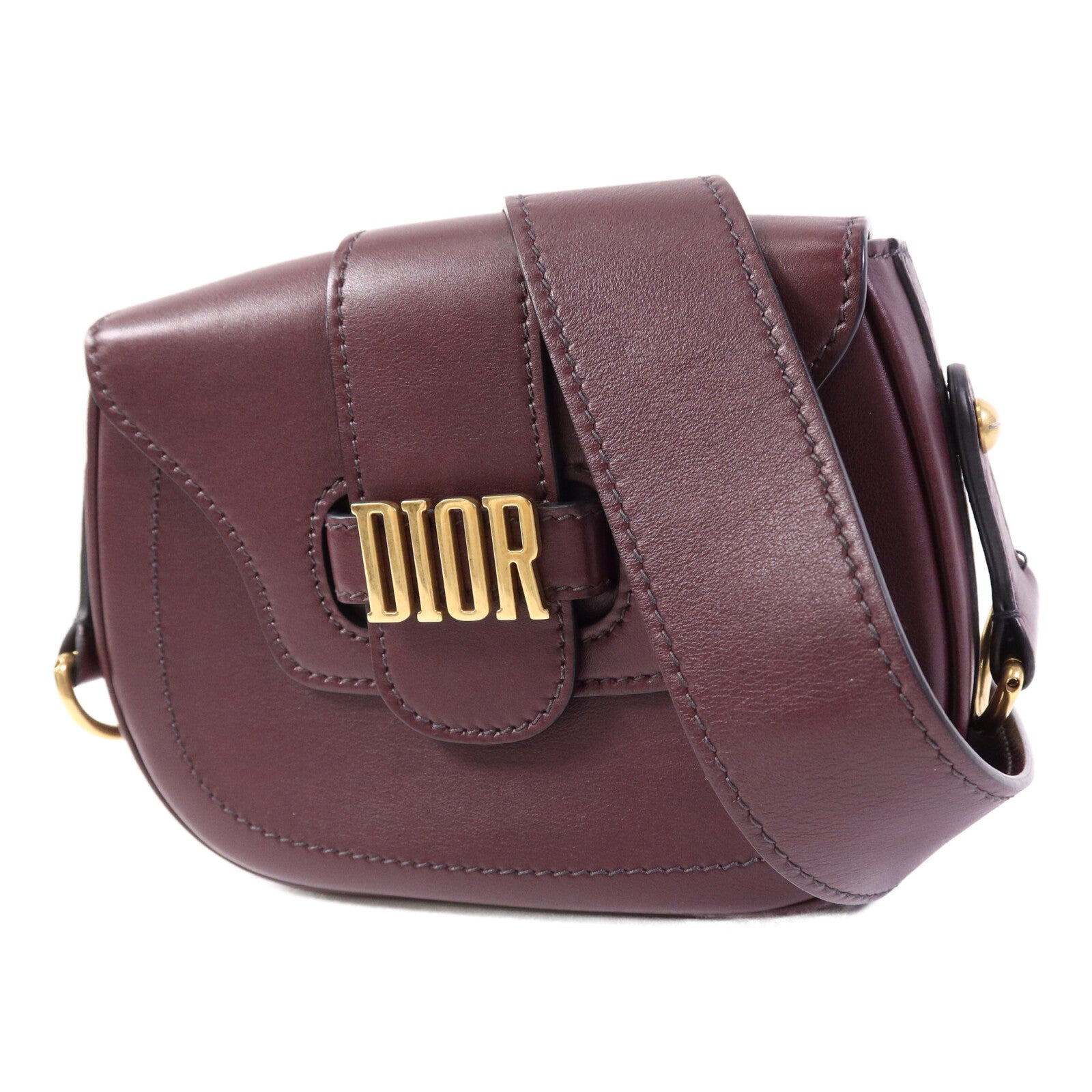 Dior 牛皮皮革D-Fence Saddle金扣肩背袋