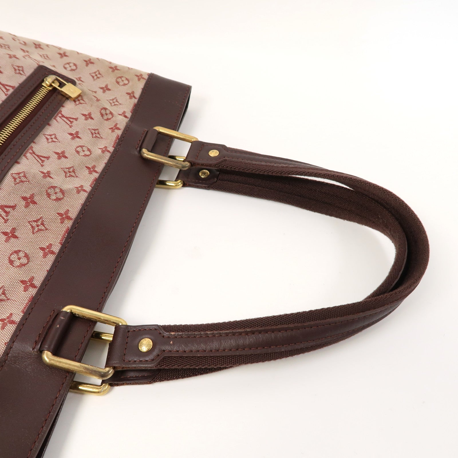 LOUIS VUITTON 【激減優惠】Monogram Mini Lucille GM金扣手挽袋紅色