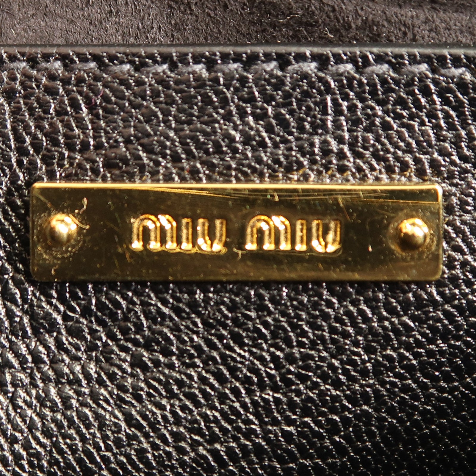 Miu Miu 牛皮皮革2 Way Shoulder金扣手挽肩背兩用袋