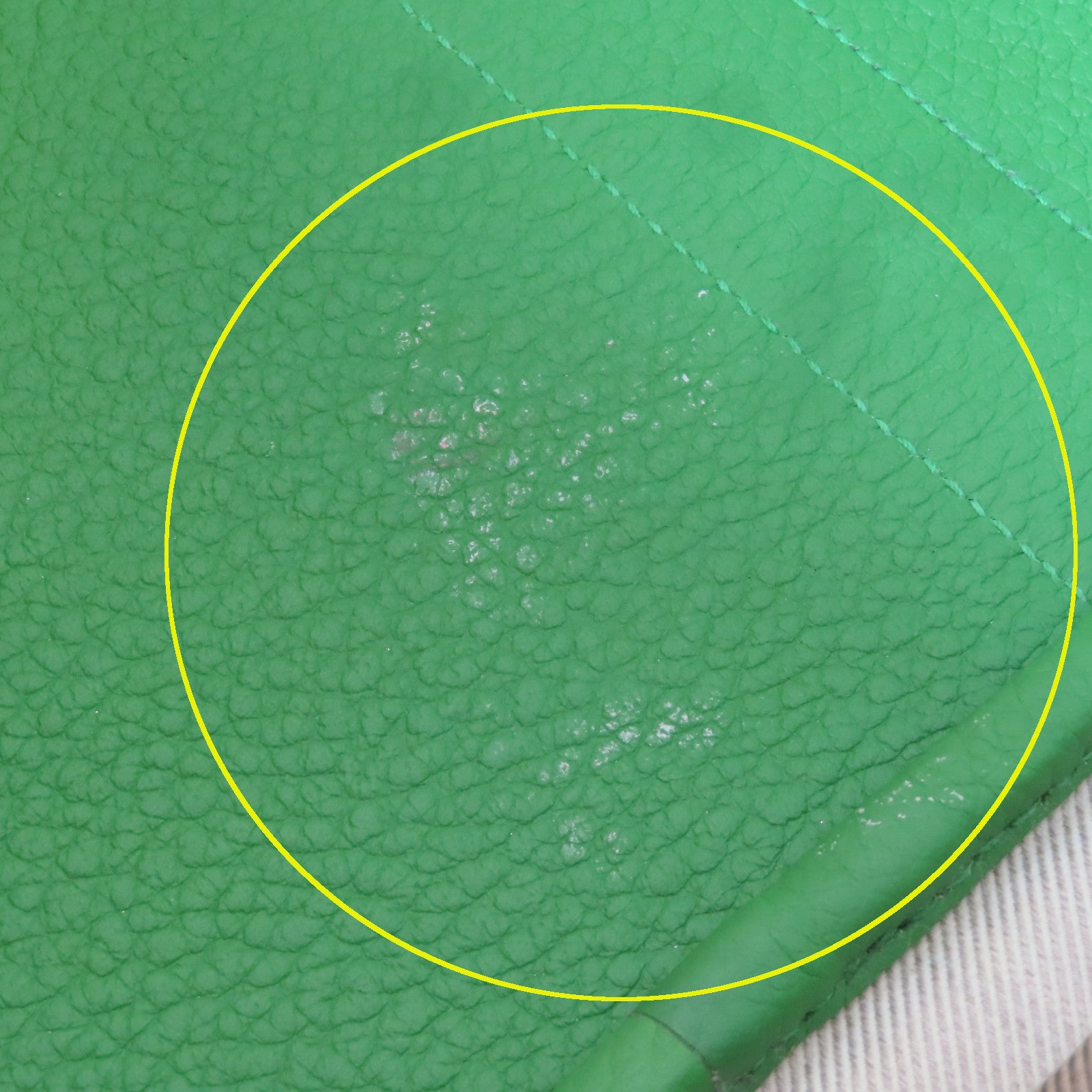 HERMES Negonda皮革GardenParty PM銀扣手挽袋綠色