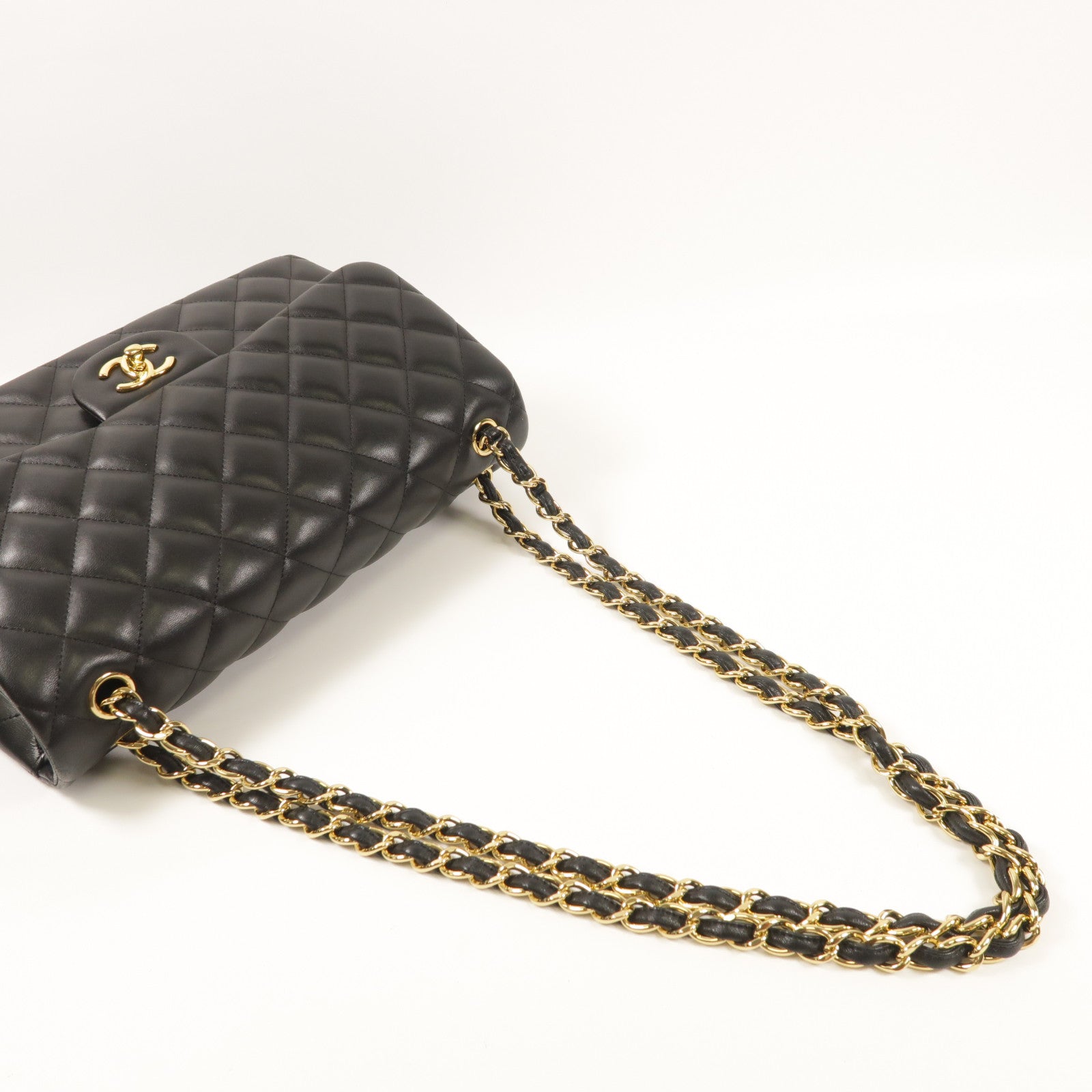 CHANEL 牛皮皮革Large Classic金扣肩背袋