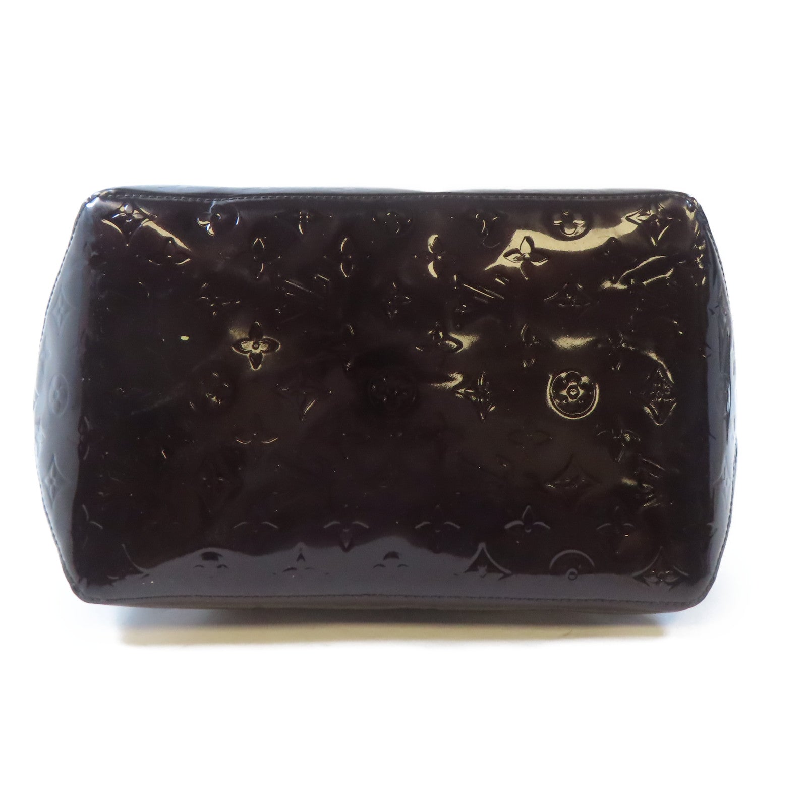 LOUIS VUITTON 【激減優惠】Vernis Bellevue GM金扣手挽袋酒紅色