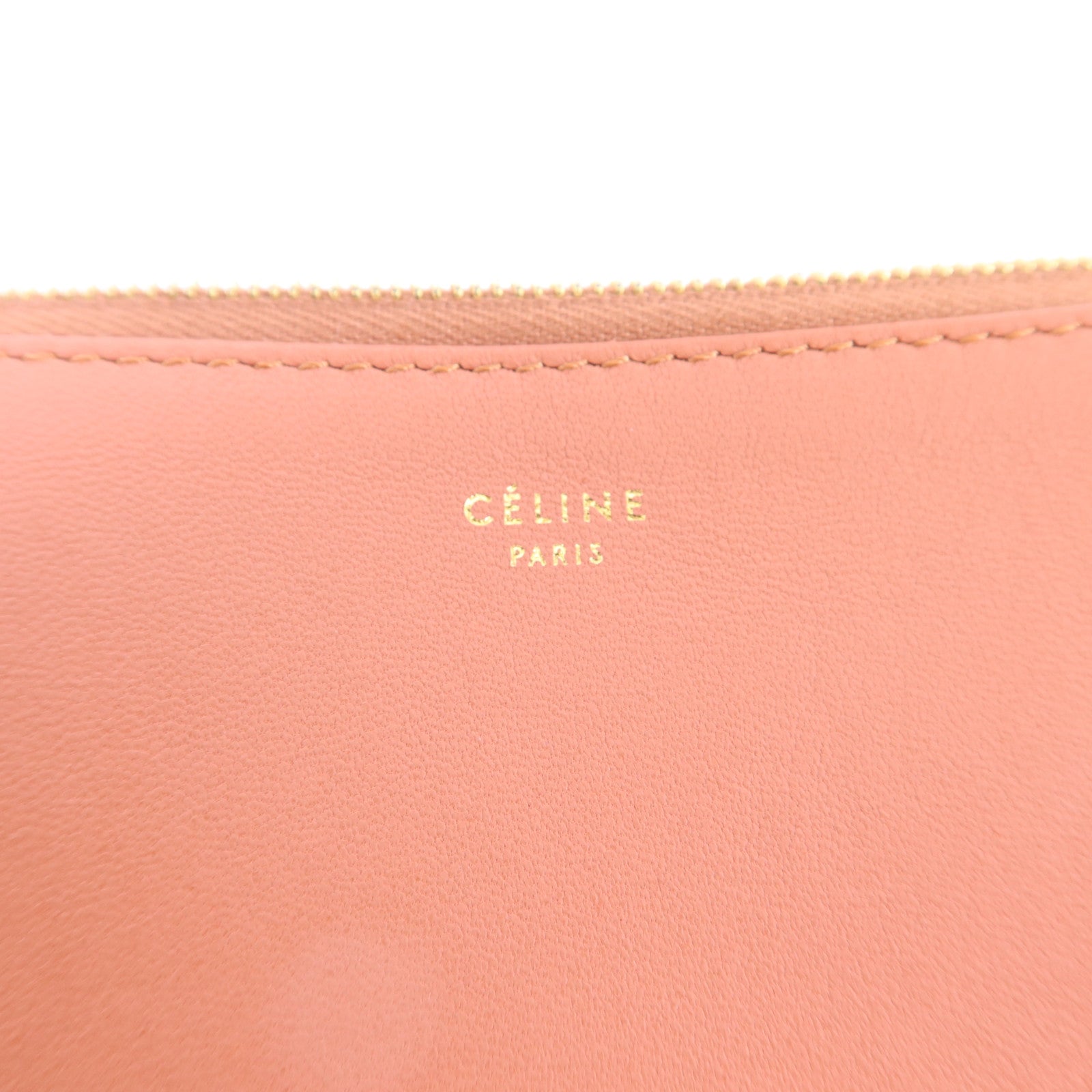 CELINE 牛皮皮革Pouch金扣小袋