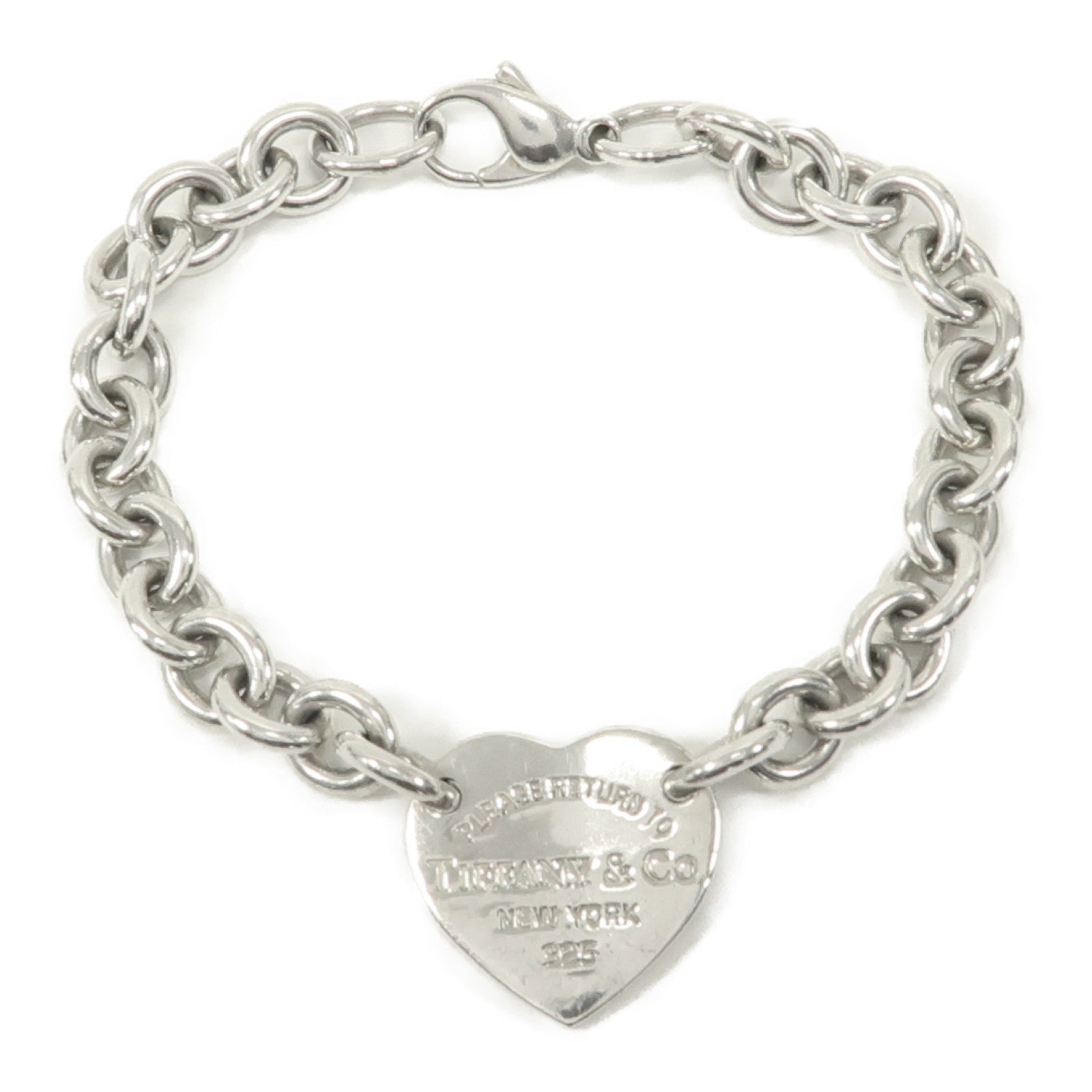 TIFFANY＆CO 925純銀Return To Tiffany Heart Tag Bracelet手鏈